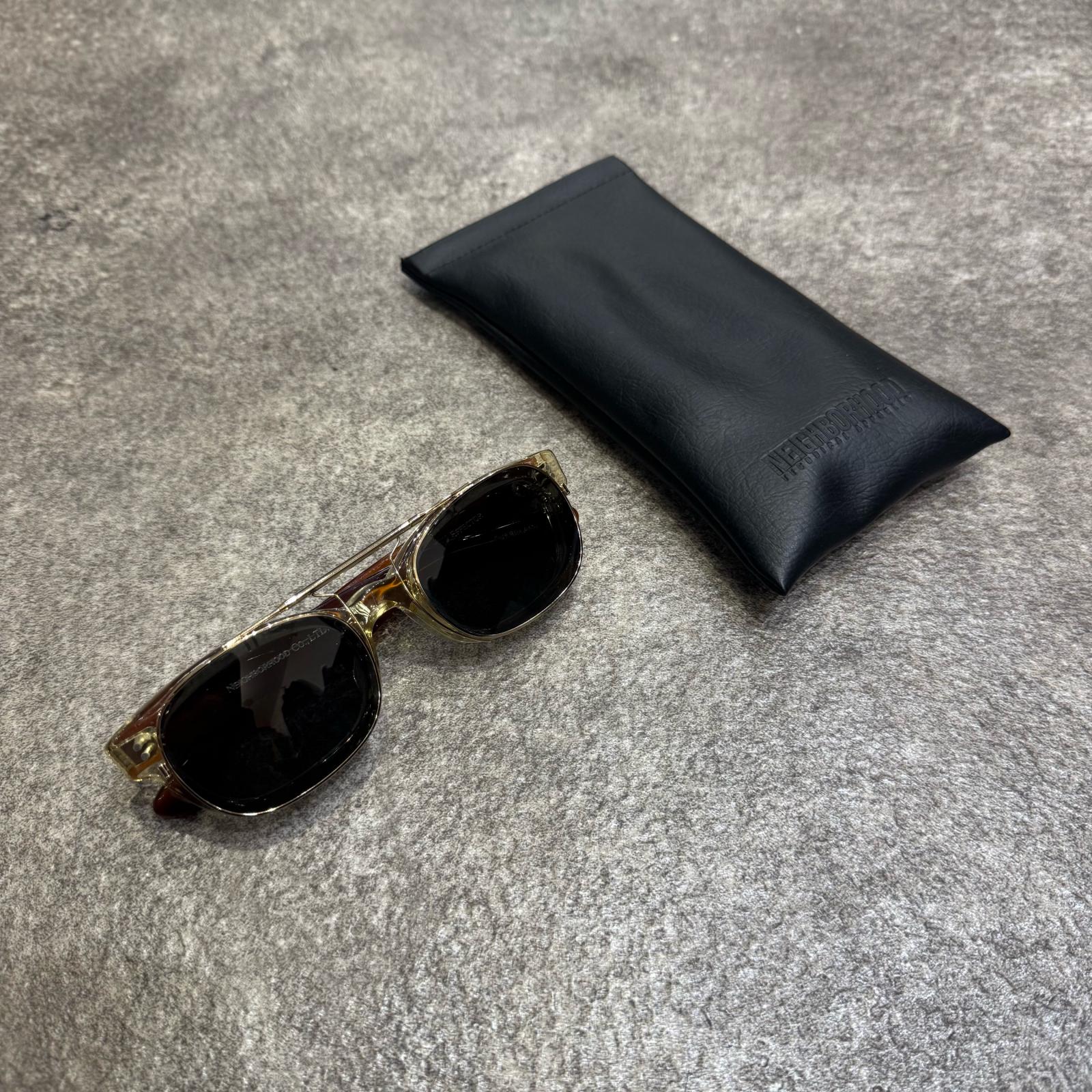 NEIGHBORHOOD・ネイバーフッド × EFFECTOR・エフェクター TRAMP 状態A サングラス 眼鏡 サイズF ブラウン メンズ （14115M）【中古】