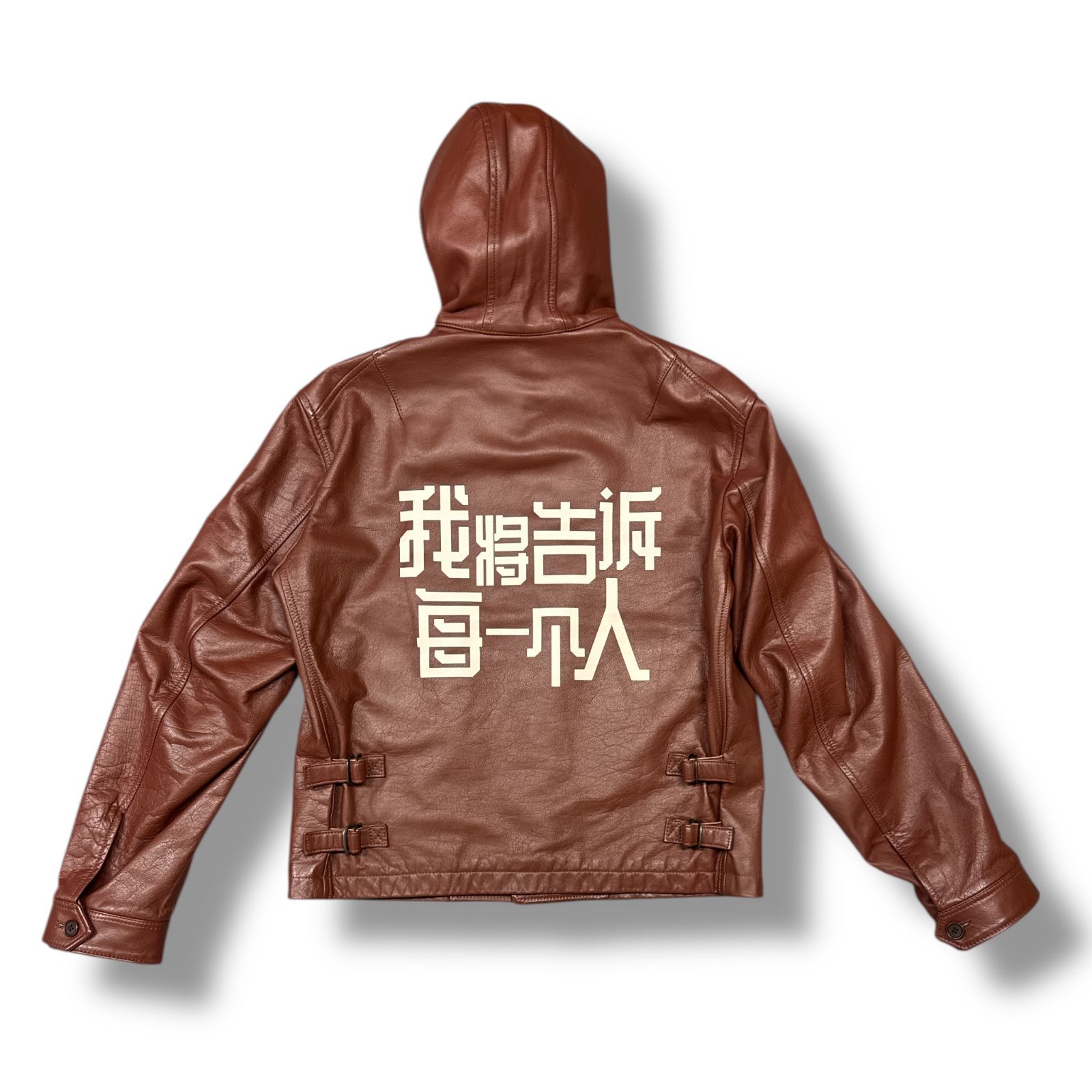 Yohji Yamamoto POUR HOMME・ヨウジヤマモトプールオム 16AW レザーフーデッドジャケット 状態A 革ジャン ブルゾン HR-Y11-705 サイズ4 ブラウン メンズ (96975A)【中古】|買取MOTTO 店