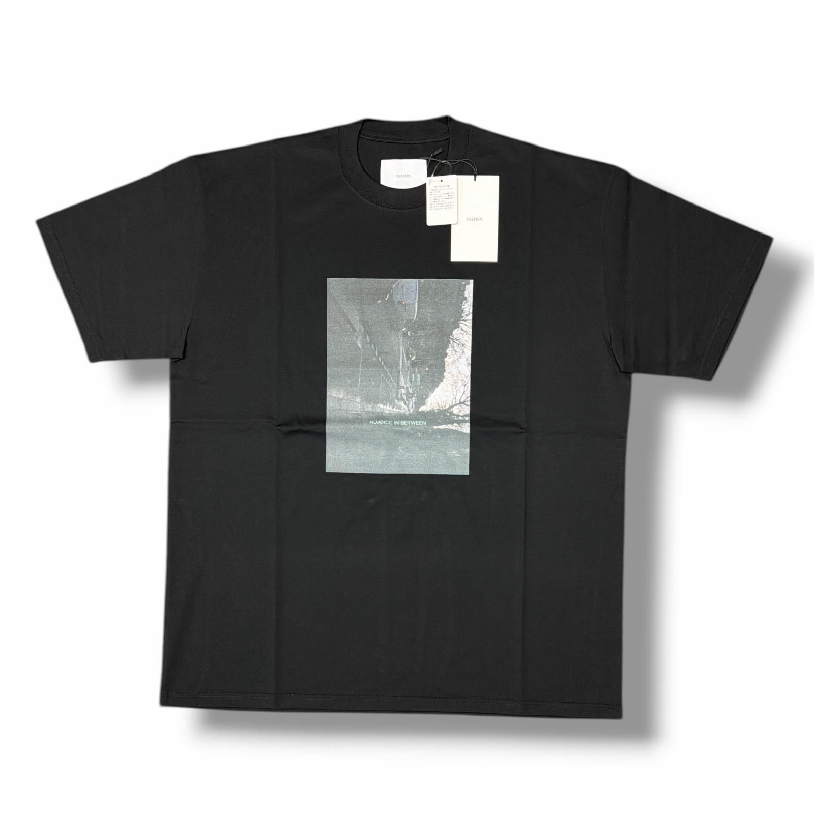 未使用 stein(ssstein)・シュタイン Oversized Print Tee(NUANCE_SUPIMA) 状態SS プリントTシャツ 半袖カットソー ST.1177 サイズM ブラック メンズ （5338M）【中古】