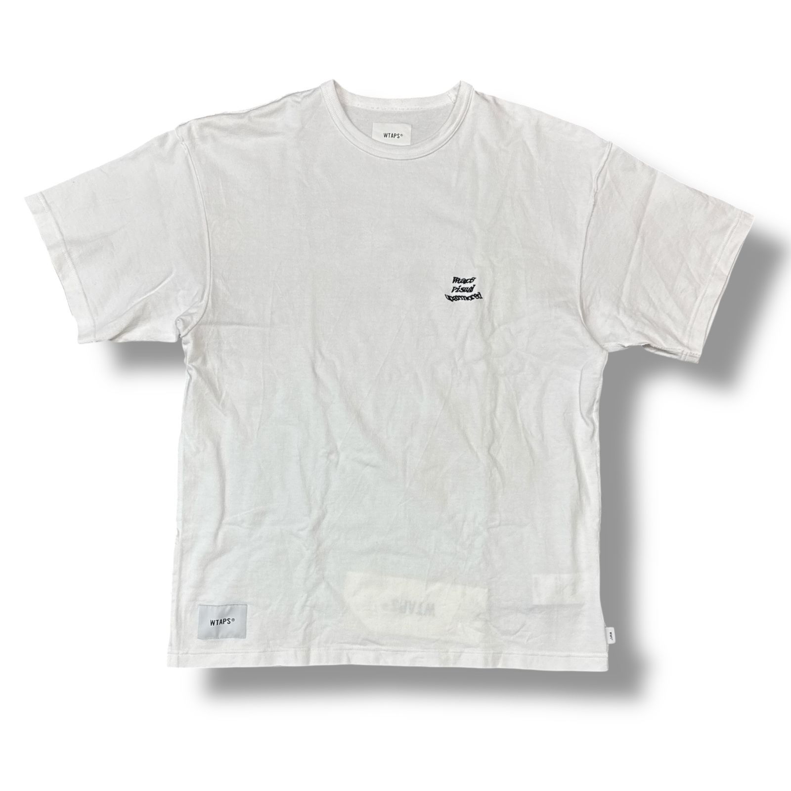 WTAPS・ダブルタップス 25SS LIM / SS / COTTON  物質の状態A ティーシャツ 半袖カットソー 251ATDT-CSM13 大きさ4 白いこと メンズ （96693A）【中古】