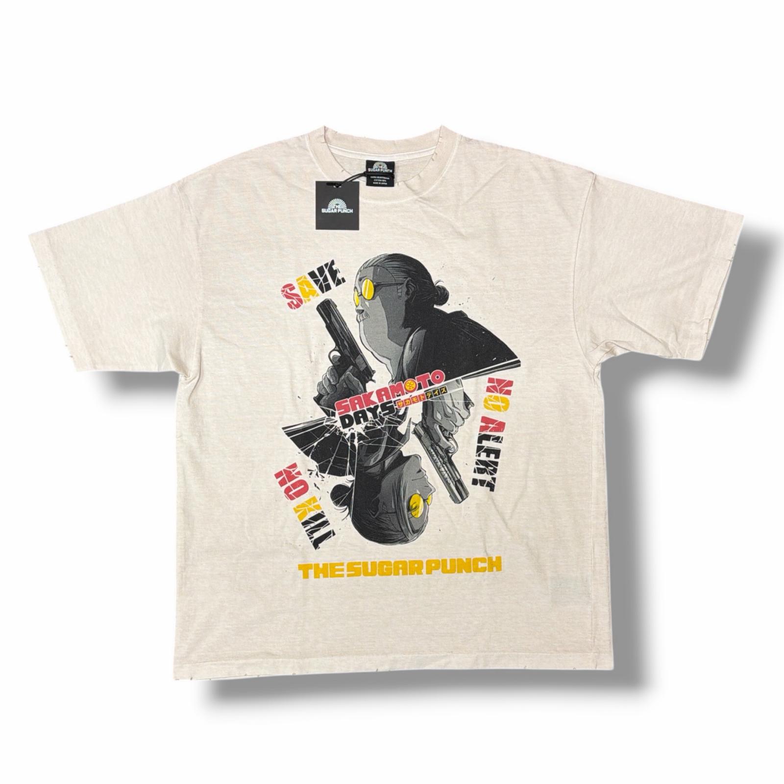 未使用 THE SUGAR PUNCH・シュガーパンチ &times; SAKAMOTO DAYS サカモトデイズ 25SS S/S T-Shirt (SAKAMOTO) 状態SS コラボTシャツ カットソー TSDM25SM001 サイズM ホワイト メンズ （6698M）【中古】｜買取MOTTO　店 10,656円