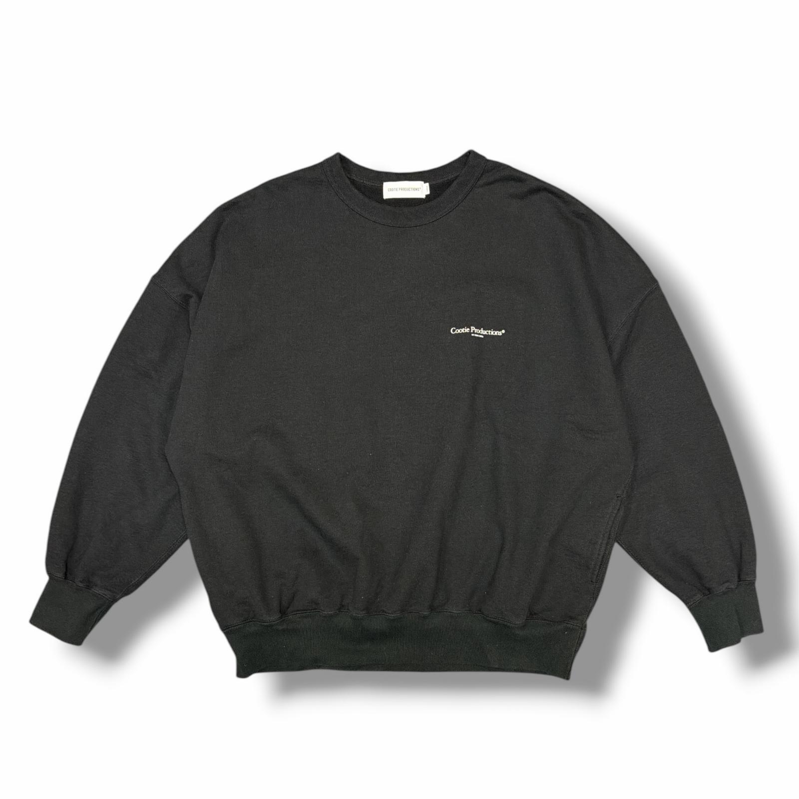 COOTIE・クーティー 25AW Plain Sweat Crew 物質の状態A プレーンクルーネックスウェット 調教師 CTE-25A309 大きさL 黒いこと メンズ （14320M）【中古】