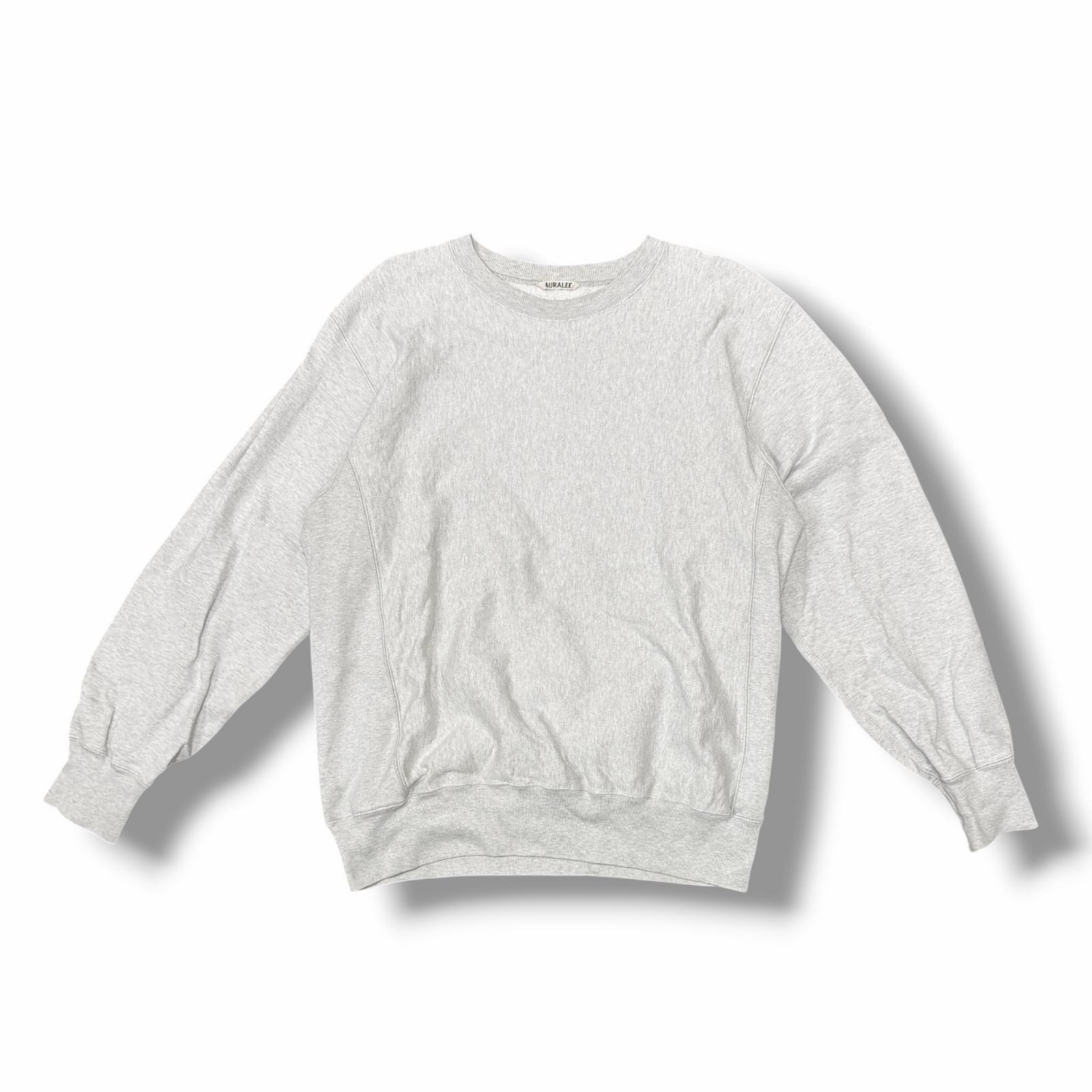 AURALEE・オーラリー 22AW HIGH COUNT HEAVY SWEAT 物質の状態A ハイカウントヘビースウェット 調教師 A22AP02HU 大きさ5 薄墨色 メンズ （14542M）【中古】