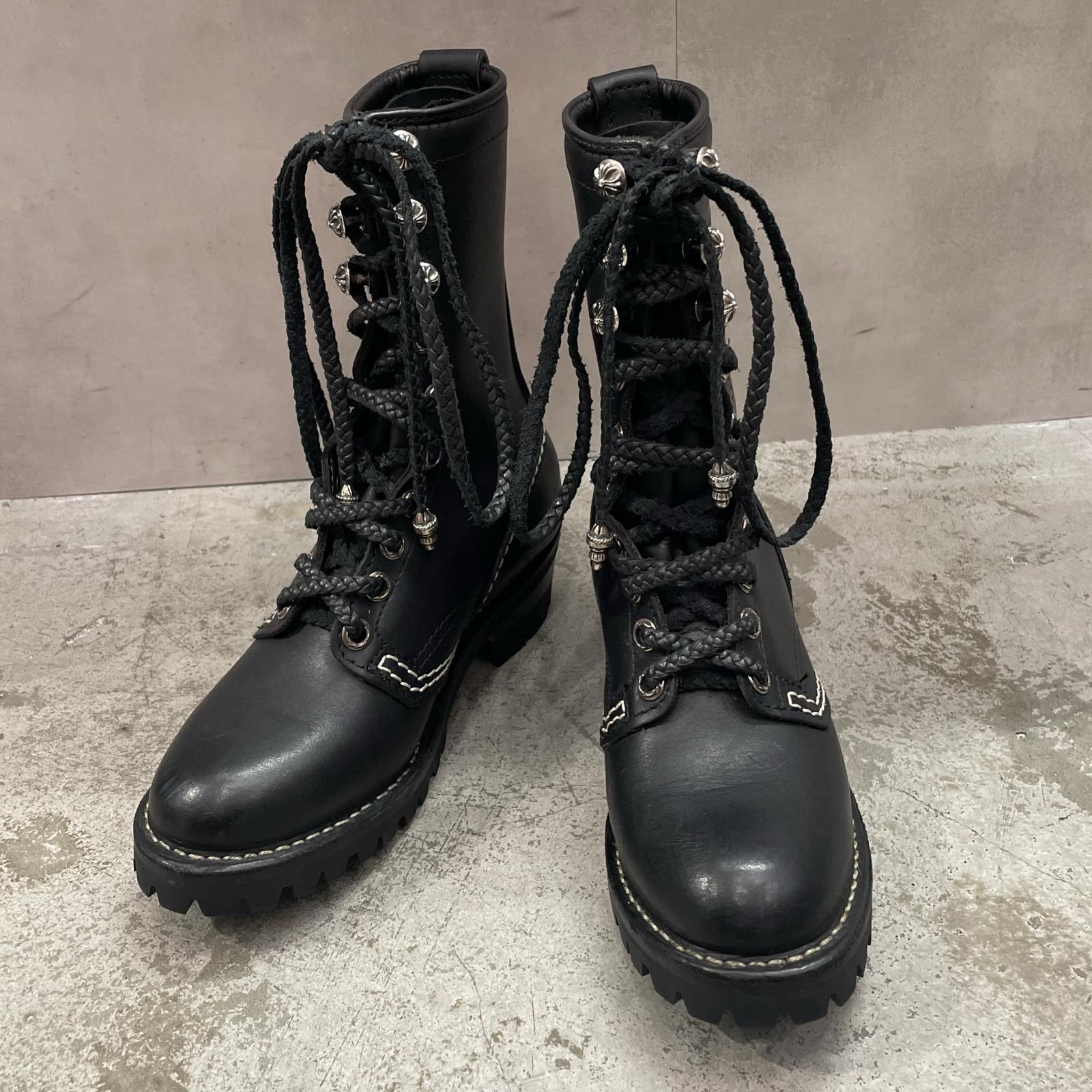 未当て嵌める CHROME HEARTS・クロムハーツ Women\u0027s JOBMASTER 物質の状態SS ジョブマスター ブーツ WW-BK210100 25.5珊 黒いこと メンズ （14806M）【中古】