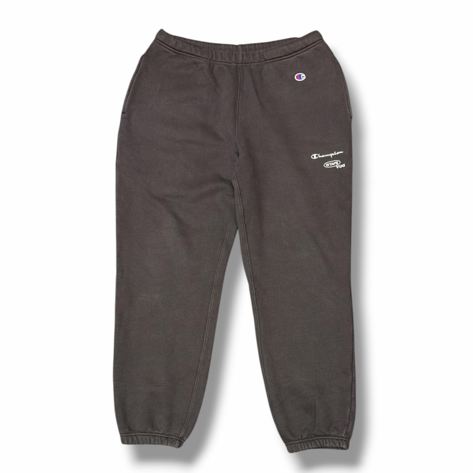 WTAPS・ダブルタップス  × Champion・はやりっ児 Academy Trousers 物質の状態A アカデミートラウザーズ スウェットパンツ イージーパンツ C8-D216 大きさL 濃灰色 メンズ （14816M）【中古】