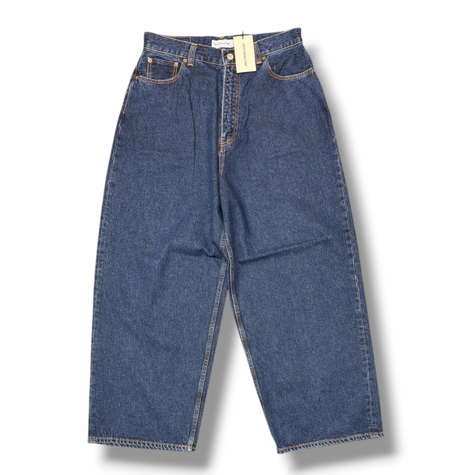未当て嵌める COOTIE・クーティー 25AW 12.5薬局衡オンス Denim 5 Pocket Extra Baggy Pants 物質の状態SS エクストラバギーデニムパンツ デニム CTE-25A112 大きさL インディゴフェード メンズ （14930M）【中古】