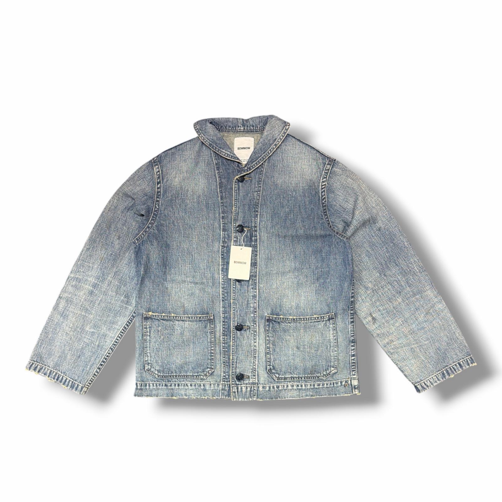 未当てはめる BOWWOW・バウワウ 25SS DUNGAREE JUMPER 物質の状態SS ダンガリージャンパー デニムカバーオールジャケット BW251-U4DJS 大いさL INDIGO AGING メンズ （15040M）【中古】