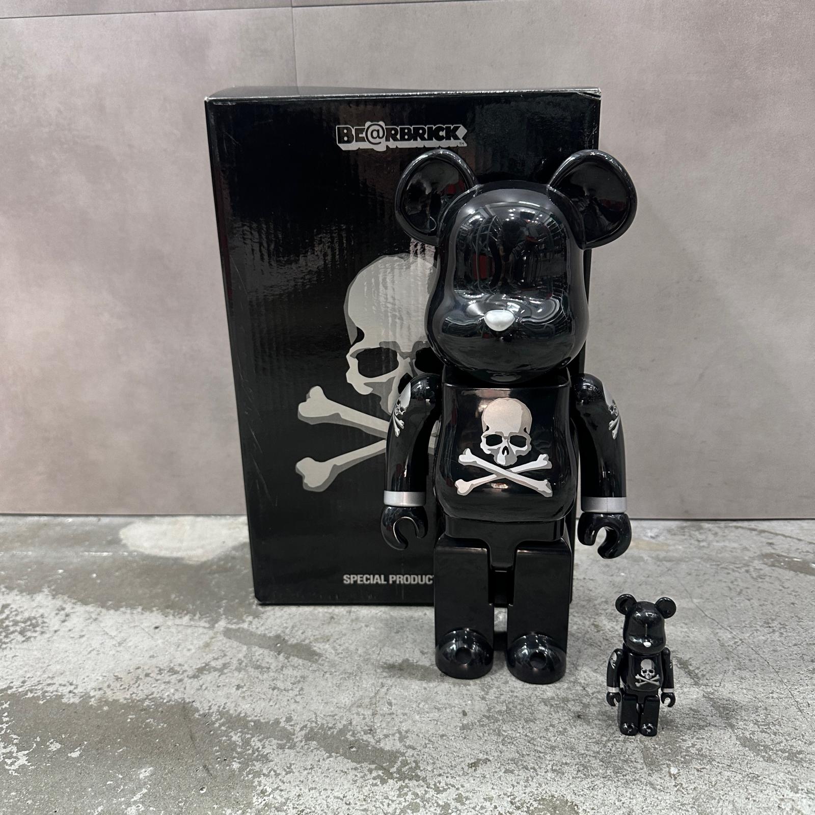 MEDICOM TOY・メディコムトイ  × mastermind JAPAN・マスターマインドジャパン BE＠RBRICK 400％ 100％ 物質の状態A 図形 大きさF 黒いこと メンズ （14775M）【中古】