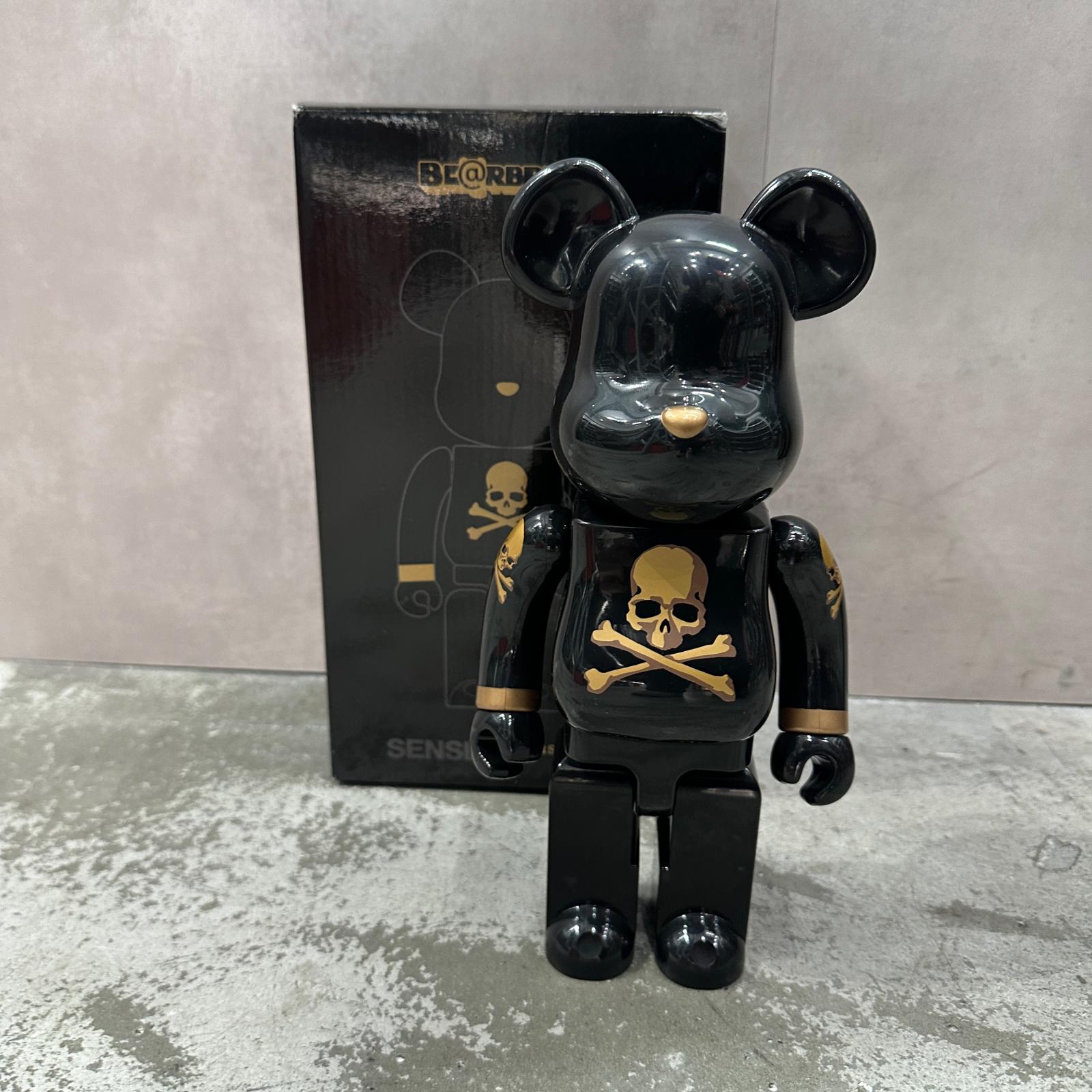 MEDICOM TOY・メディコムトイ  × mastermind JAPAN・マスターマインドジャパン BE@RBRICK  400％ 物質の状態A 図形 大きさF 黒いこと メンズ （14778M）【中古】