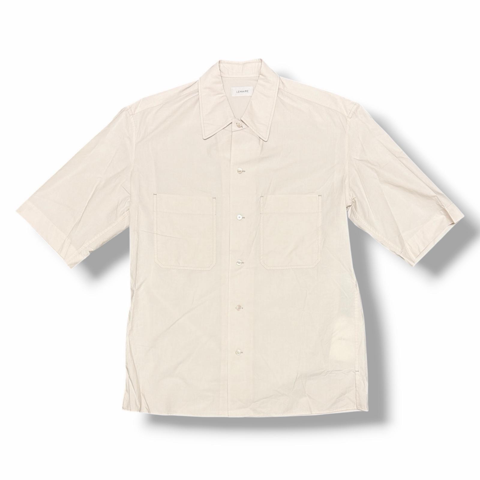 未当て嵌める LEMAIRE・ルメール CONVERTIBLE SHIRT 物質の状態SS コンバーチブルシャツ LF1364 大きさ44 ベージュ メンズ （7019M）【中古】