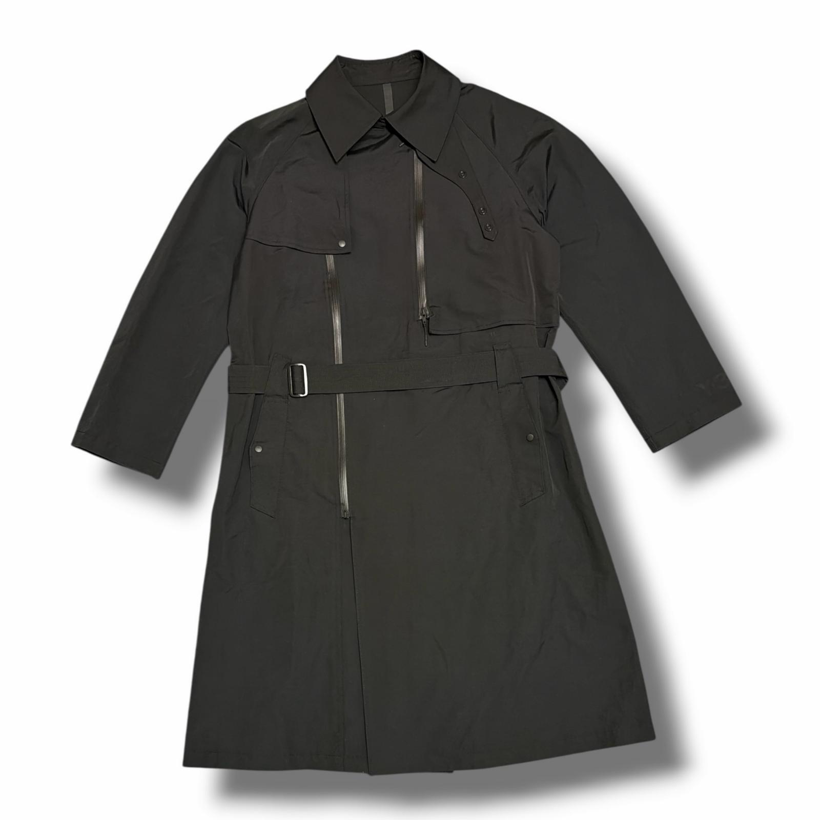 Y-3・ワイスロバート・エドワード・リー 21AW ヨウジヤマモト アディダス CLASSIC DENSE WOVEN COAT 物質の状態A クラシックデンスウーブンコート トレンチコート  HB3451 大いさL 黒いこと メンズ （15292M）【中古】