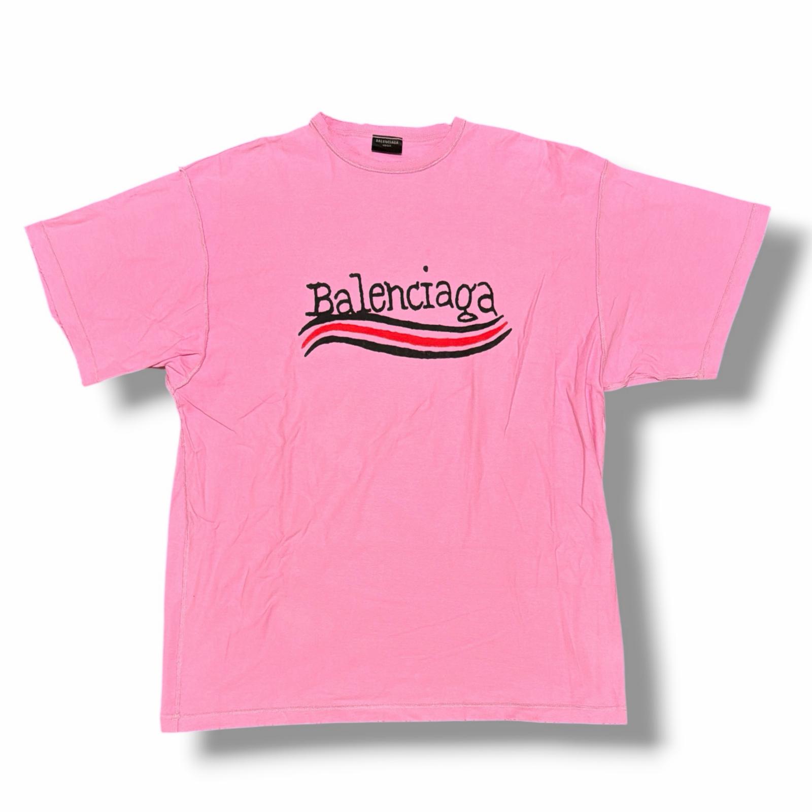 BALENCIAGA・バレンシアガ Inside out T-shirt 状態A インサイドアウトTシャツ 半袖カットソー 720198 サイズ1 ピンク メンズ (15402M)【中古】|買取MOTTO 店