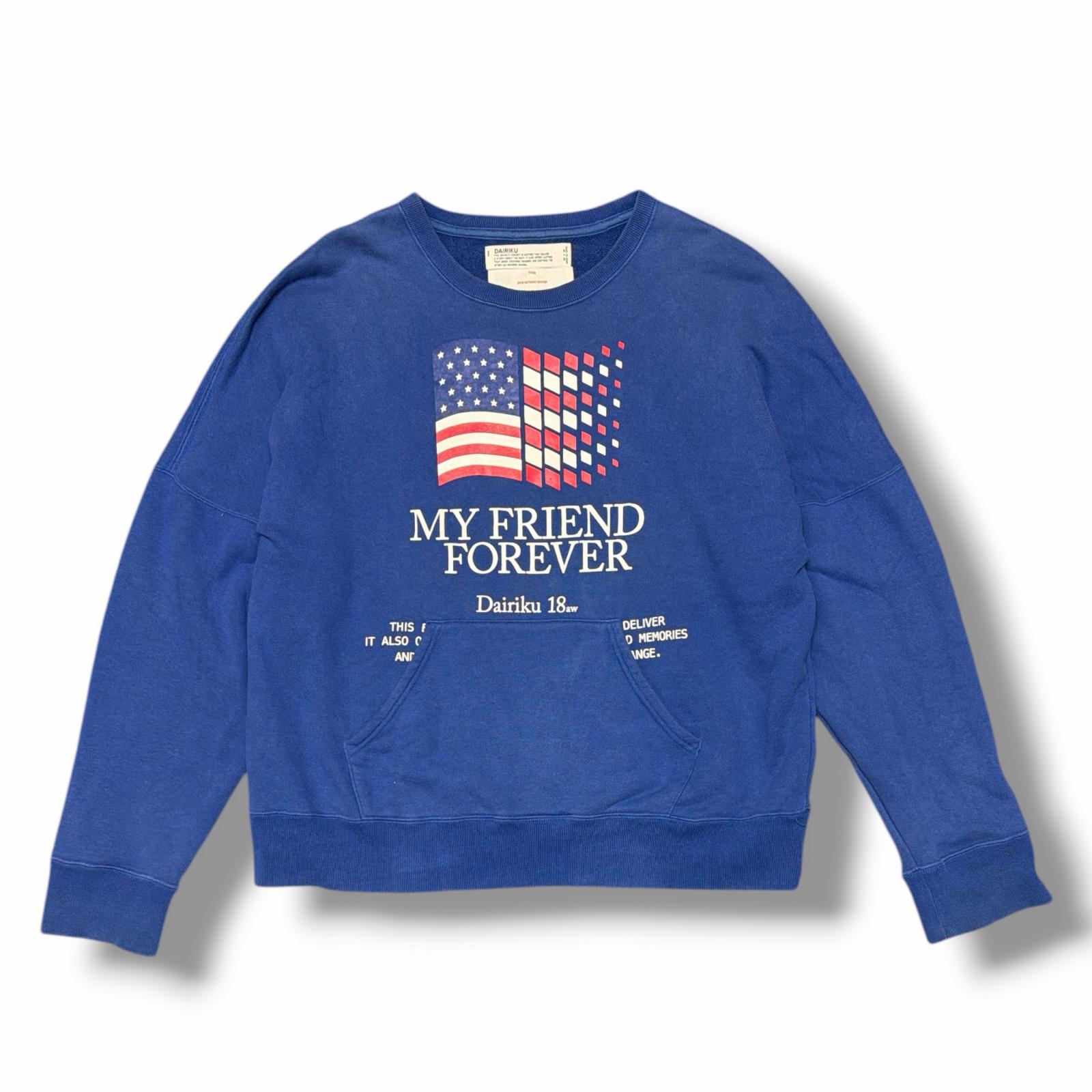 DAIRIKU・ダイリク 18AW HOME KIDS 物質の状態A 流汗 調教師 18AWCS02 大きさF 青み メンズ （15439M）【中古】