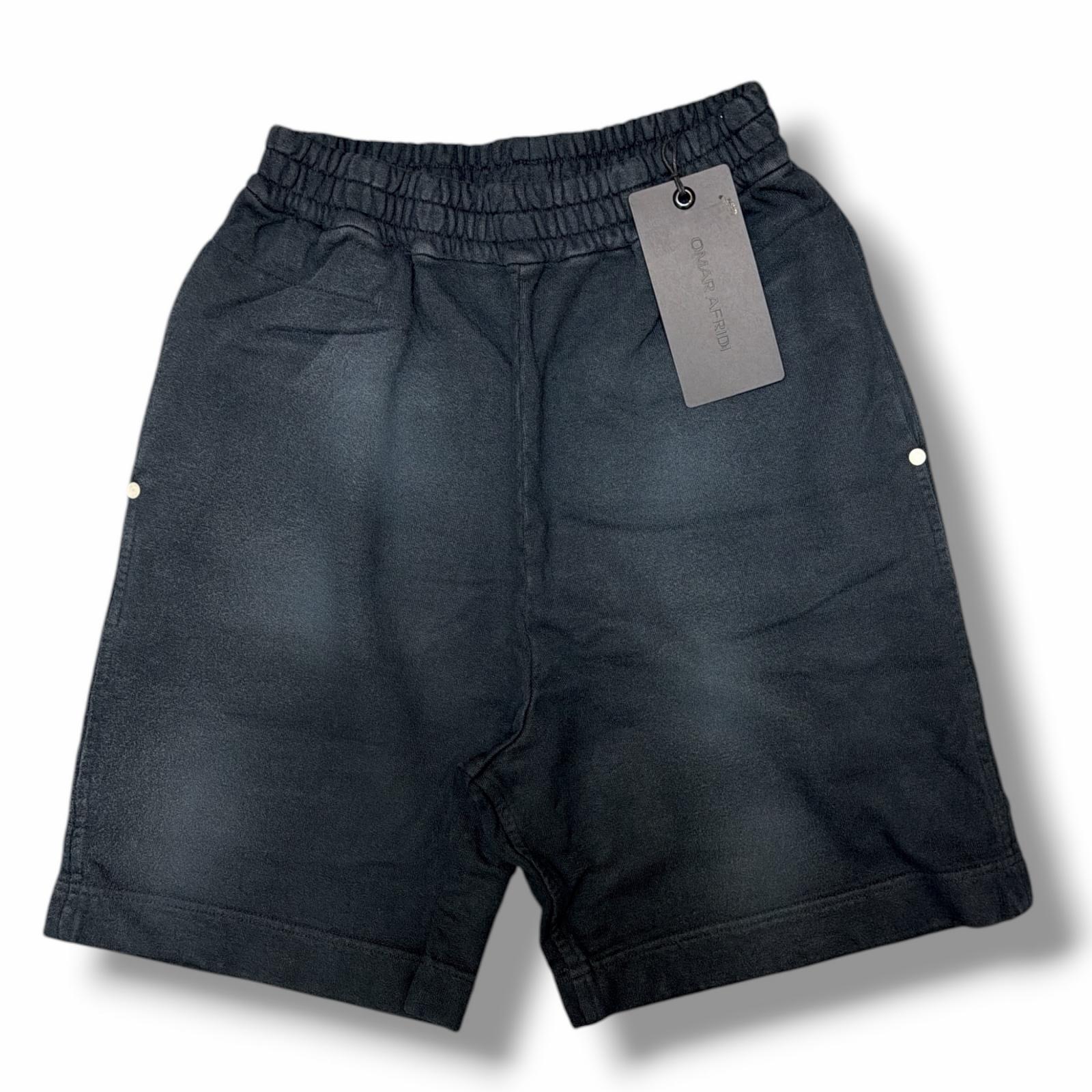 未使用 Omar Afridi・オマールアフリディ 25SS RIVETED LOUNGE SHORTS 状態SS リベットスウェットショーツ ハーフパンツ OA-SS25-JER-110 サイズ46 ネイビー メンズ （12772M）【中古】｜買取MOTTO　店
