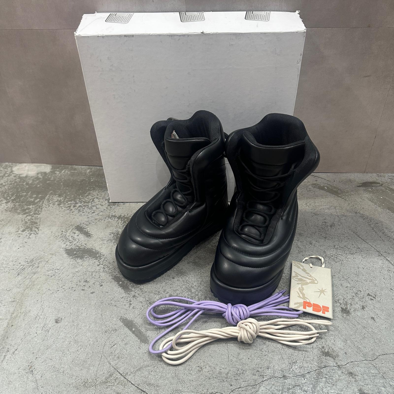 PDF ピーディーエフ Boots Embroidery 状態A ブーツ エンブロイダリー ハイカットブーツ DFM45006S0003PX サイズ40 25cm ブラック メンズ (98016A)【中古】|買取MOTTO 店