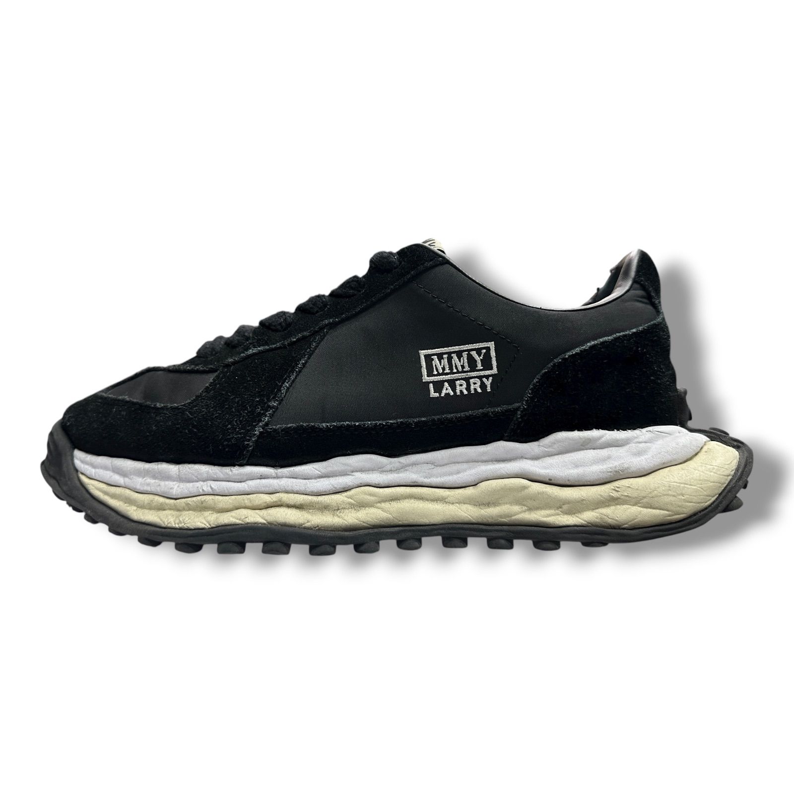 Maison MIHARA YASUHIRO・メゾンミハラヤスヒロ LARRY OG Sole Mix Material Low-top Sneaker  物質の状態C ラリー スニーカー A14FW703 黒いこと メンズ （99967A）【中古】