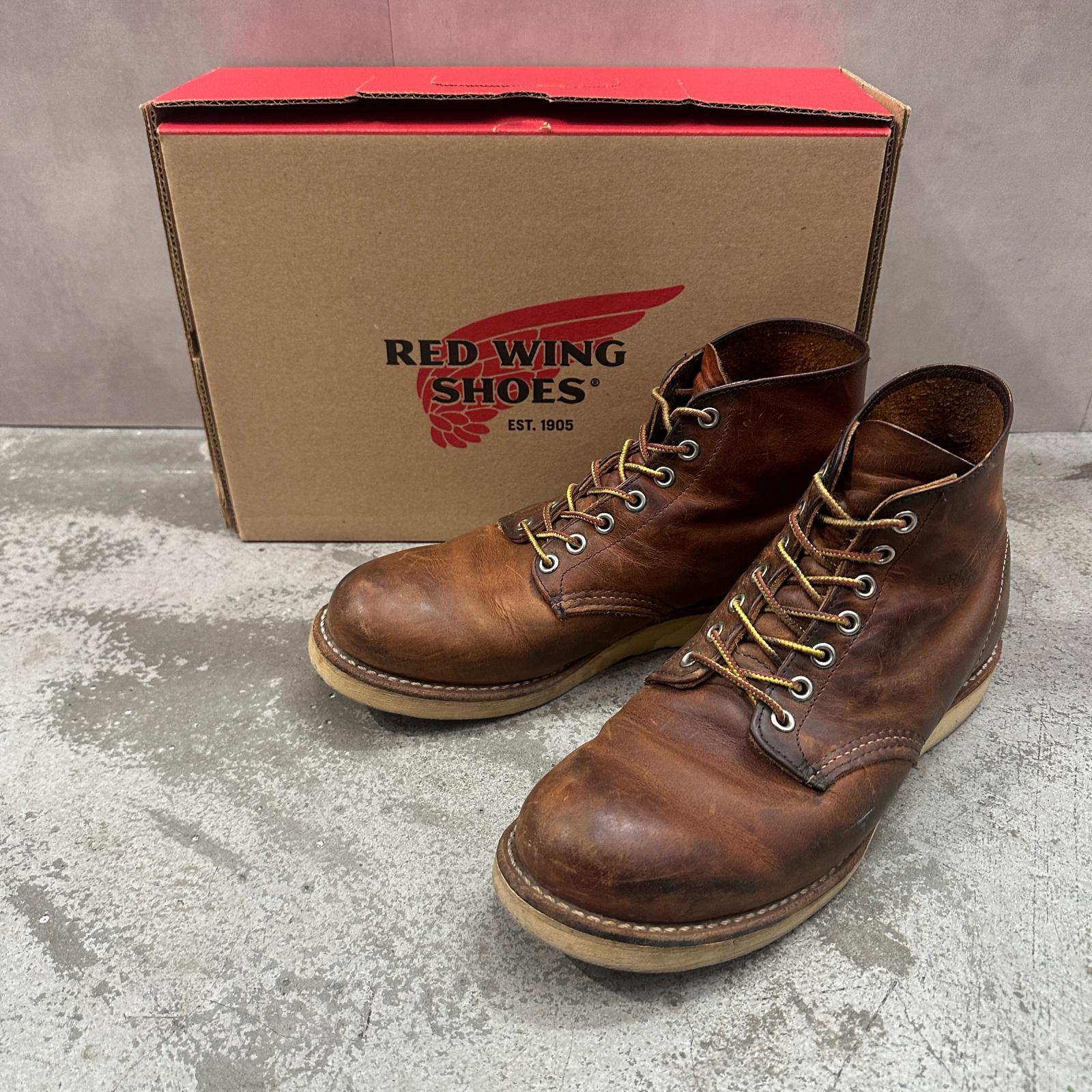 RED WING・レッドウィング 6-inch Classic Round 物質の状態 6in 古典派音楽ラウンド ブーツ 09111-1 赤銅色 メンズ （15662M）【中古】