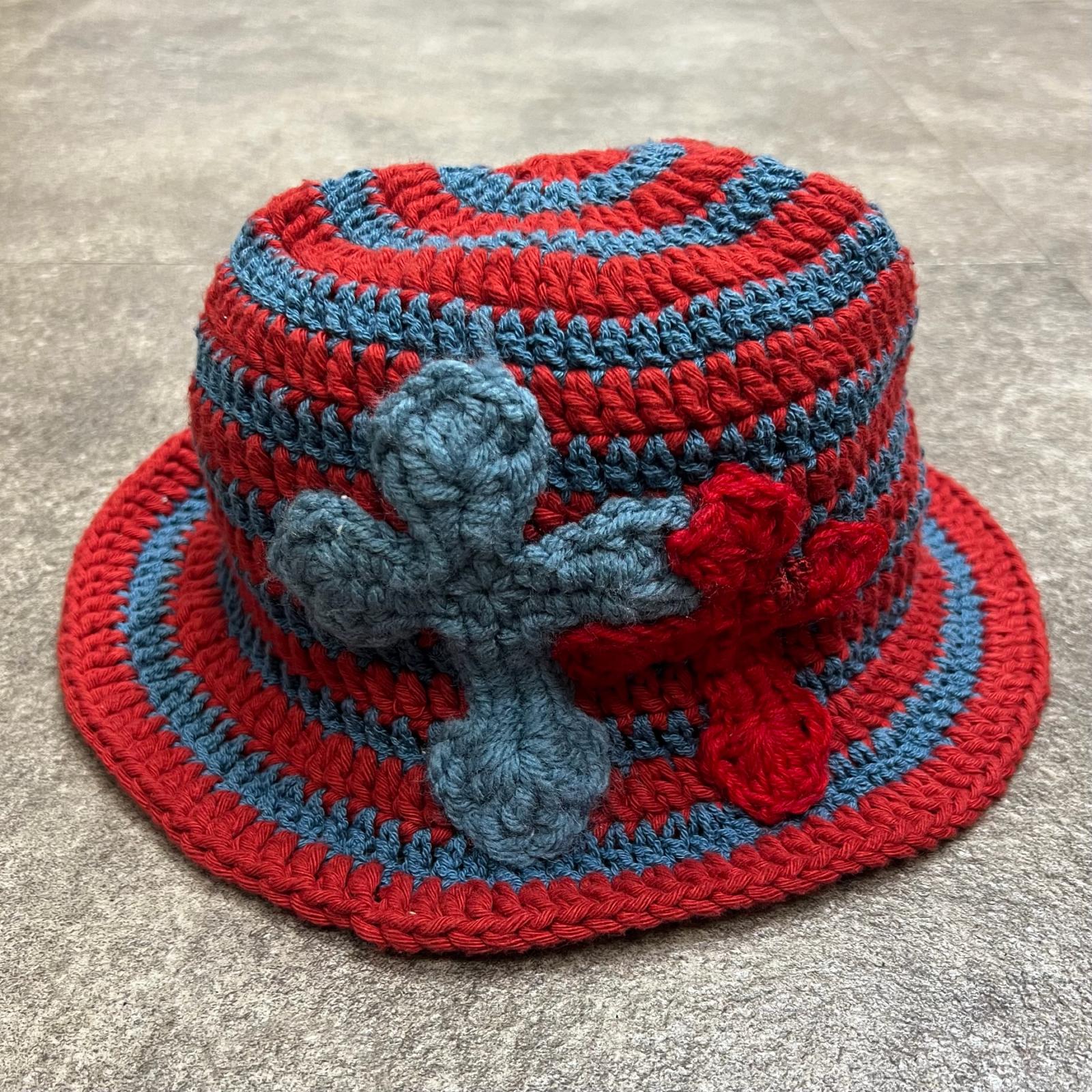 Y.A.R.N. 紡糸 KNIT HAT 編み物かぶり笠 物質の状態A 編み物旗がしら 大きさF 赤いこと メンズ （14001M）【中古】