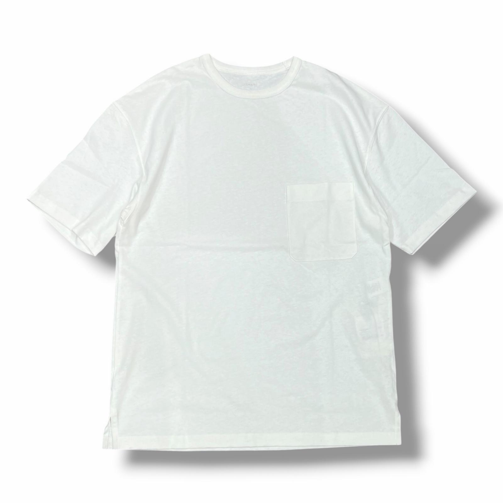 未当て嵌める LEMAIRE・ルメール BOXY SS T-SHIRT 物質の状態SS クルーネックポケットプルオーバー TO1382 LJ1010 大きさXS 白いこと メンズ （12528M）【中古】