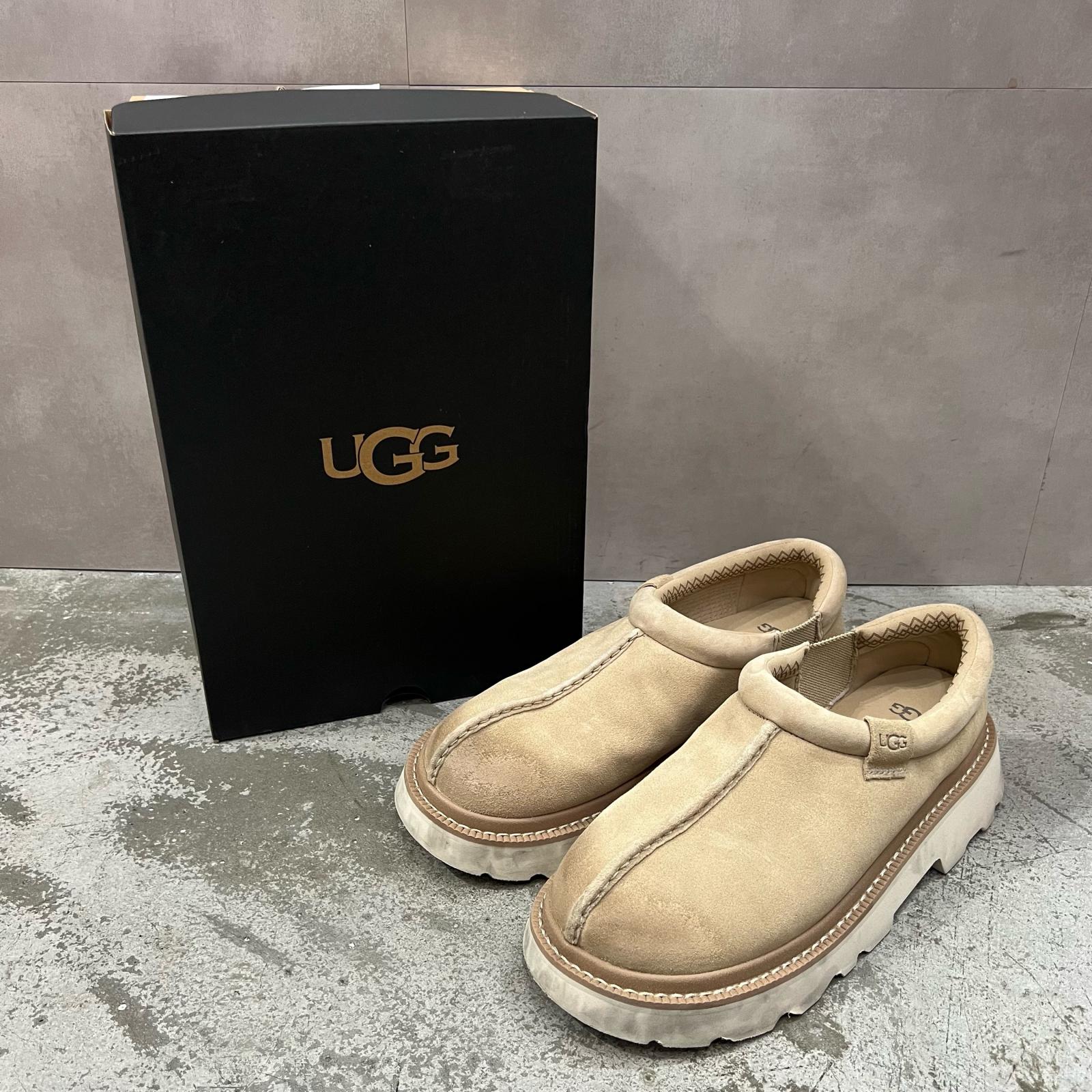 UGG・アグ M TASMAN LUG 物質の状態A スリッポン 遊撃手ブーツ 1166913 29糎 ベージュ メンズ （15730M）【中古】