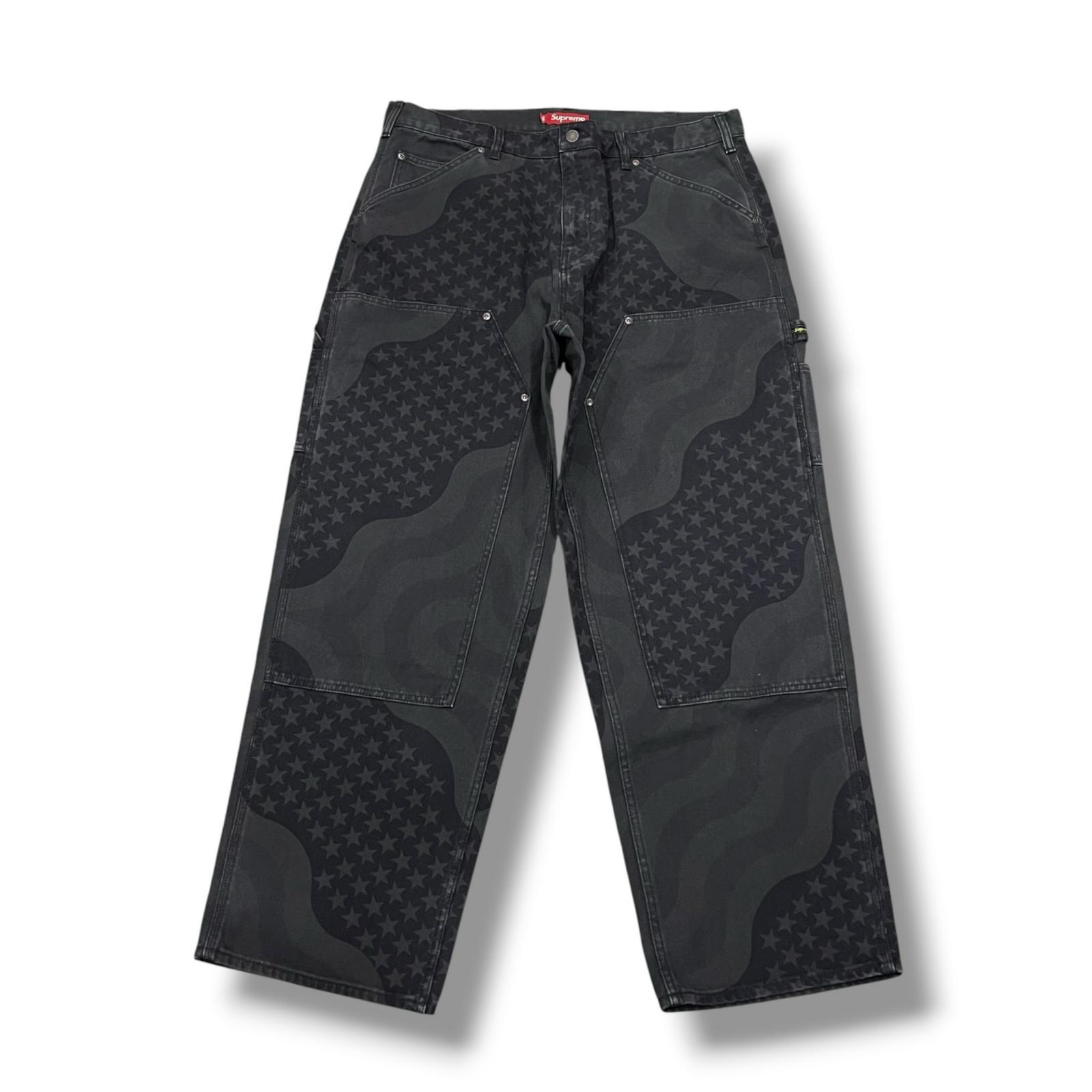 未当て嵌める Supreme・シュプリーム 26SS Flag Double Knee Painter Pant 物質の状態SS フラッグダブルニーペインターパンツ ジーンズズボン下 大きさ38 黒いこと メンズ （15854M）【中古】