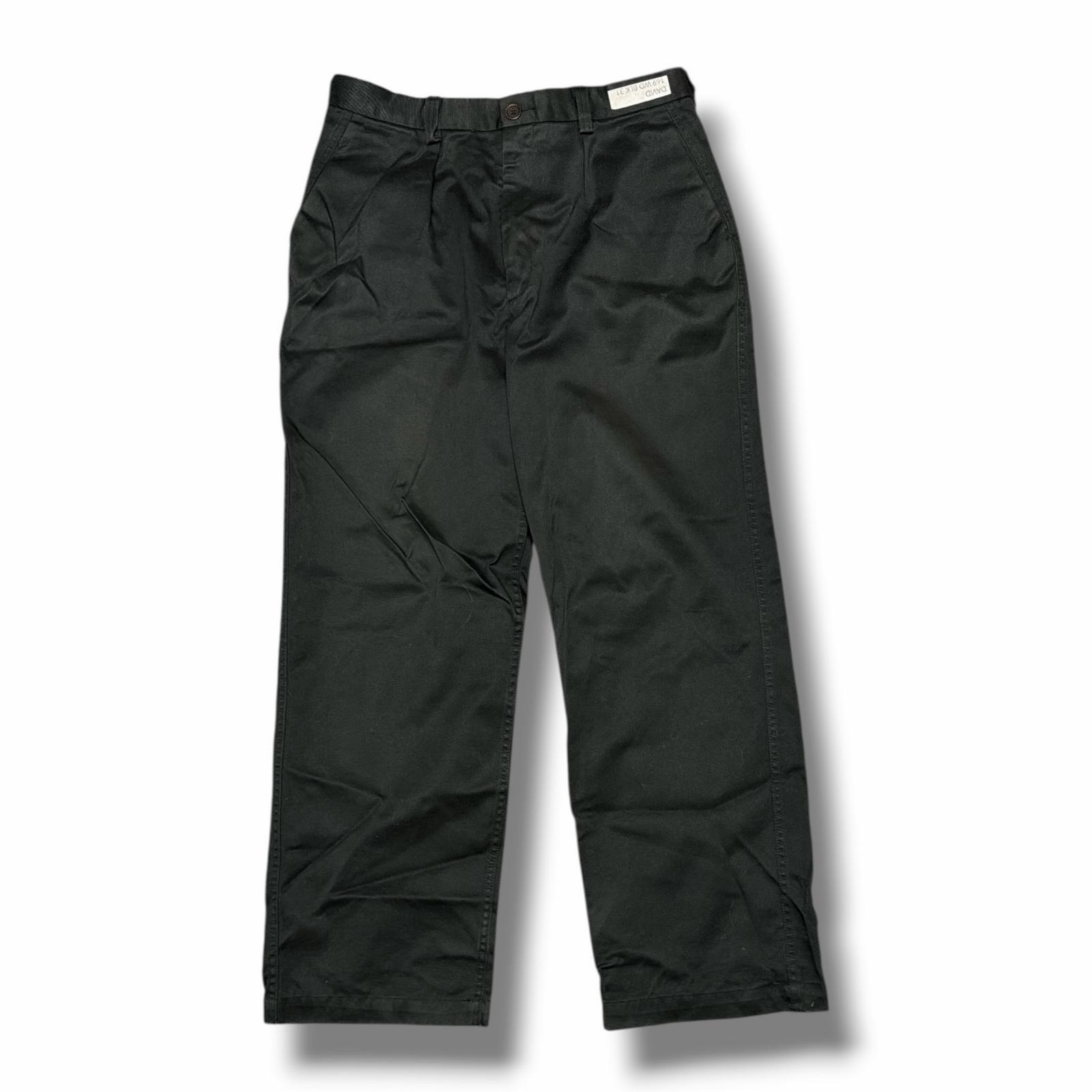 TANAKA・タナカ  × WISM ウィズム 別注 COTTON WIDE TROUSERS 物質の状態B コットンワイドトラウザーズ チノズボン下 二人三脚 ST-169 大いさ31 黒いこと メンズ （15817M）【中古】