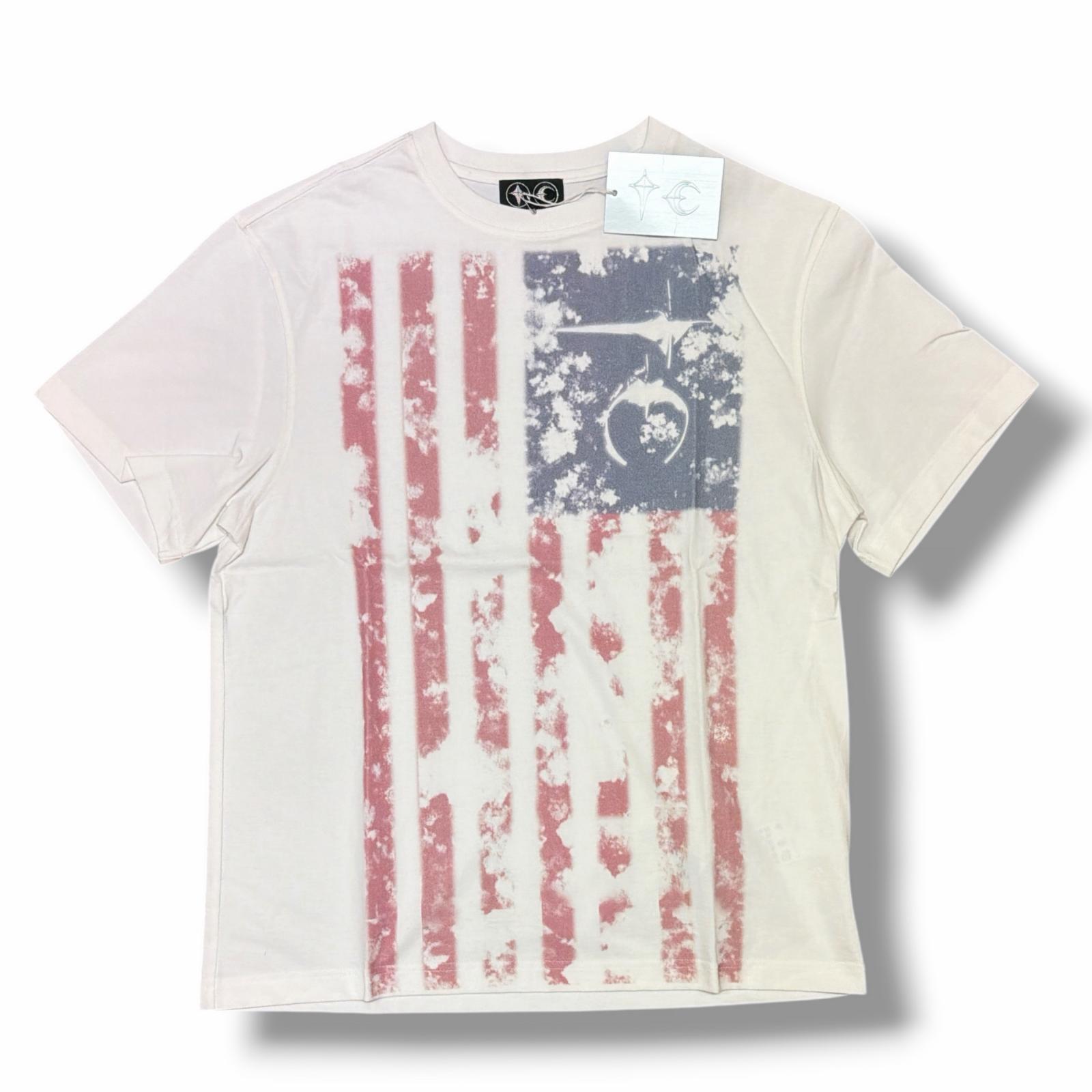 未当て嵌める THUG CLUB・サグクラブ Old Glory T-Shirt 物質の状態SS オールドグローリープルオーバー 半袖カットソー TC25TS0201 大きさ4 白いこと メンズ （11680M）【中古】