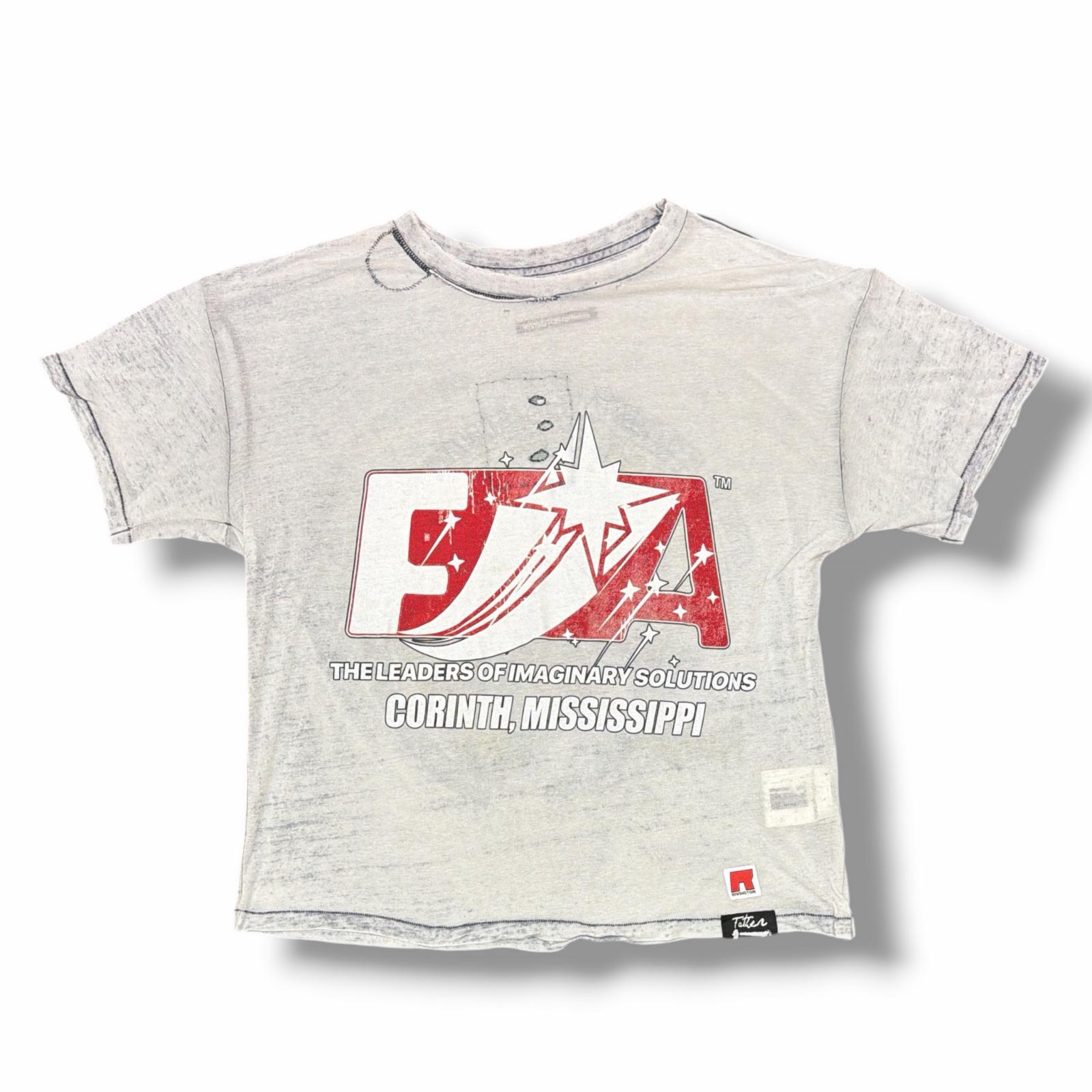 RRR123 RIVINGTON roi Rebis リヴィントン・ロイ・レビス 25SS founding Narrative T-shirt 物質の状態A ファウンディング・ナラティブ・ティーシャツ 半袖カットソー 大きさM 薄墨色 メンズ （15974M）【中古】