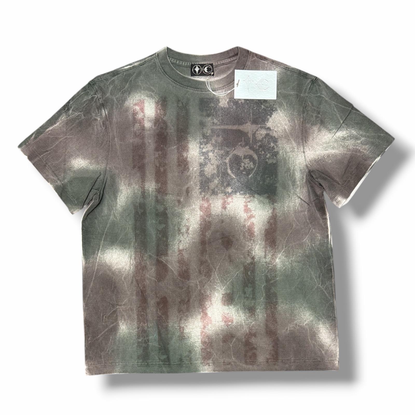 未当て嵌める THUG CLUB・サグクラブ AMBUSH OLD GLORY T-SHIRT 物質の状態SS アンブッシュ オールドグローリー ティーシャツ 半袖カットソー TC25TS1201 大きさ1 薄墨色 メンズ （4830M）【中古】