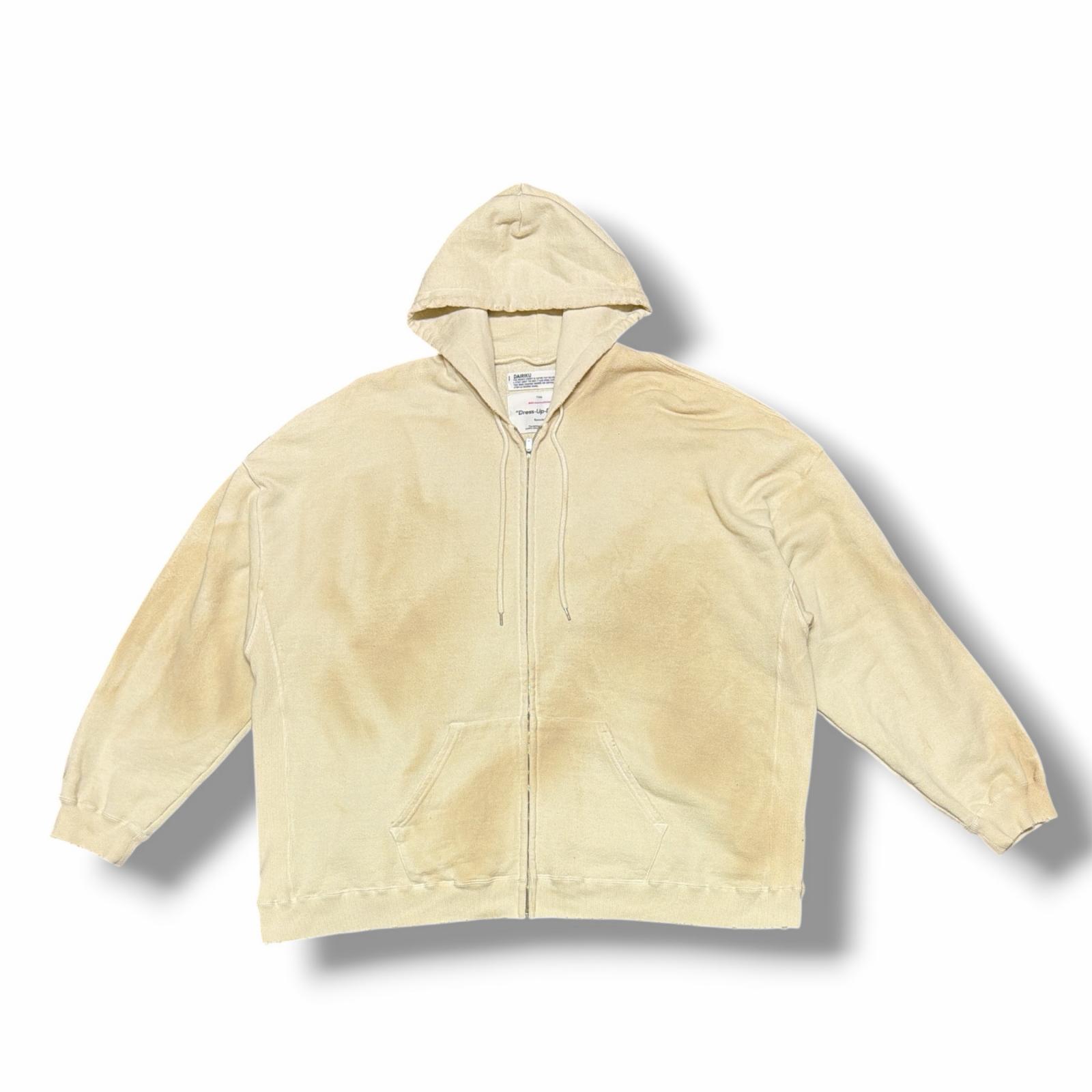 DAIRIKU・ダイリク 23AW Water-repellent Vintage Wash Hoodie 状態A ウォーターリパレントヴィンテージウォッシュフーディー パーカー 23AW C-1 サイズL イエロー メンズ （15983M）【中古】｜買取MOTTO　店