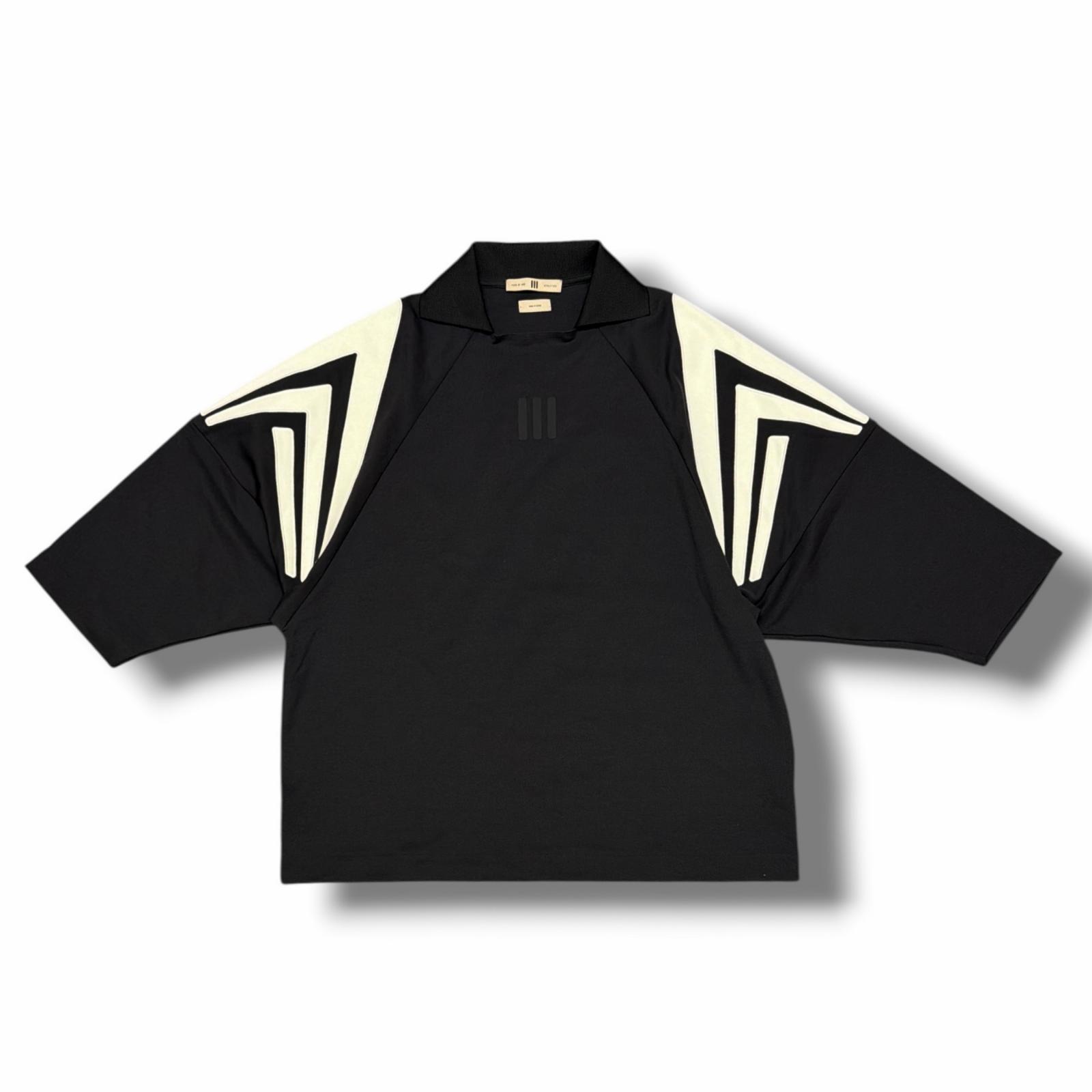 FEAR OF GOD・フィアオブゴッド  × adidas・アディダス Athletics Goalie Jersey 物質の状態A アスレチックスゴーリージャージゲームポロシャツ IS5363 大きさXS 黒いこと メンズ （16079M）【中古】