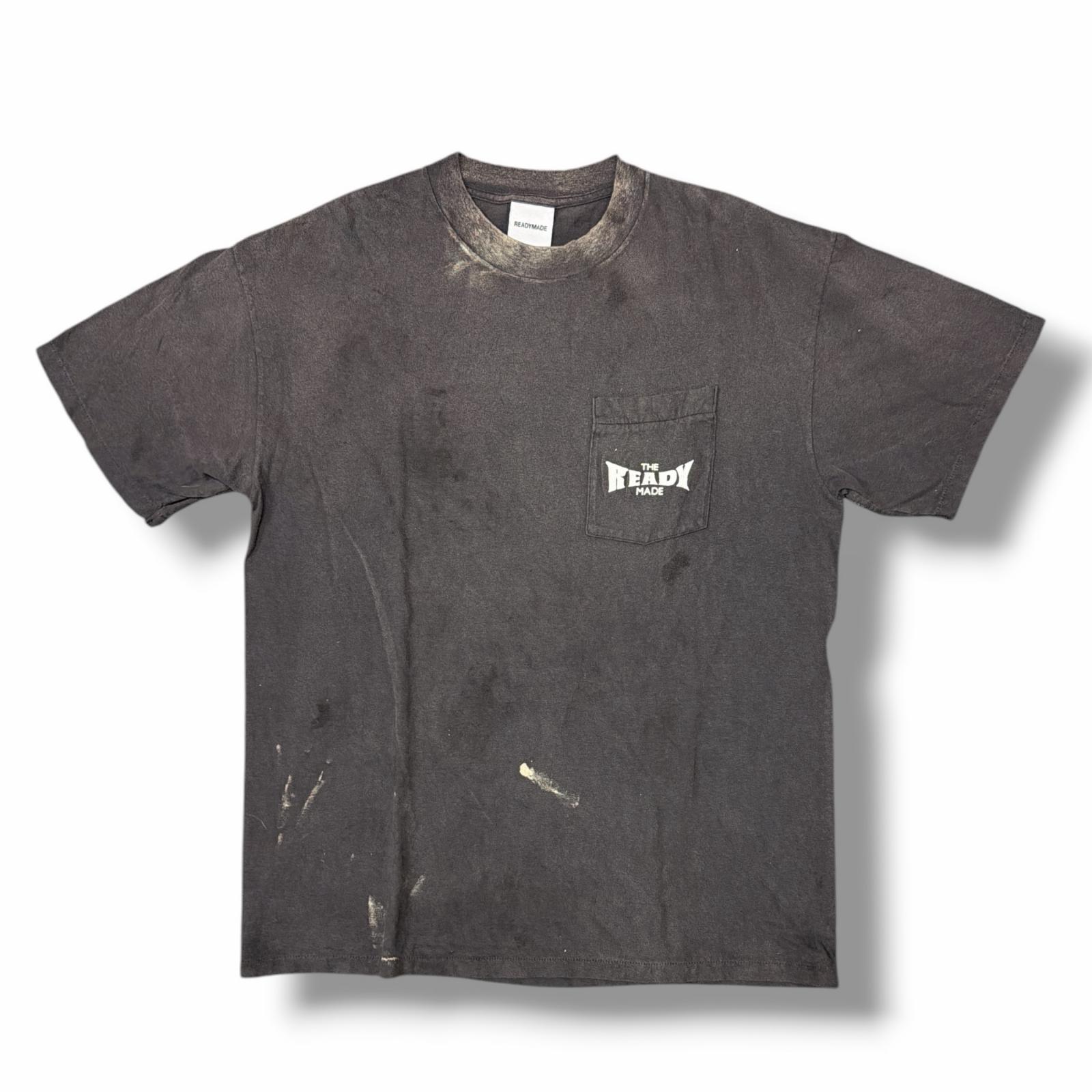 READYMADE・成人女性お手伝いさん 24SS SS T-SHIRT POCKET 物質の状態A 半袖隠しティーシャツ カットソー RE-CO-BK-00-00-278 大いさL 黒いこと メンズ （10840M）【中古】