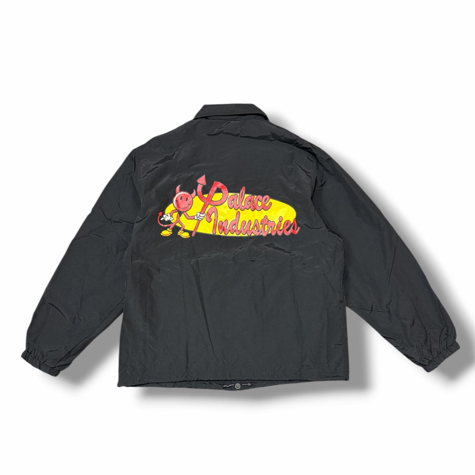 PALACE・九重の天  × WORLD INDUSTRIES ワールドインダストリーズ 26SS Coach Jacket 物質の状態A コーチジャケット アウター 大いさM 黒いこと メンズ （16132M）【中古】