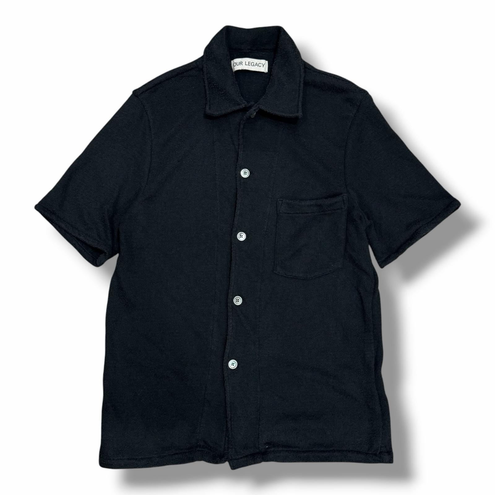 Our Legacy・アワーレガシー Box Shirt Short Sleeve 物質の状態A ボックスショートスリーブシャツ  M2202BB 大いさ44 黒いこと メンズ （13489M）【中古】
