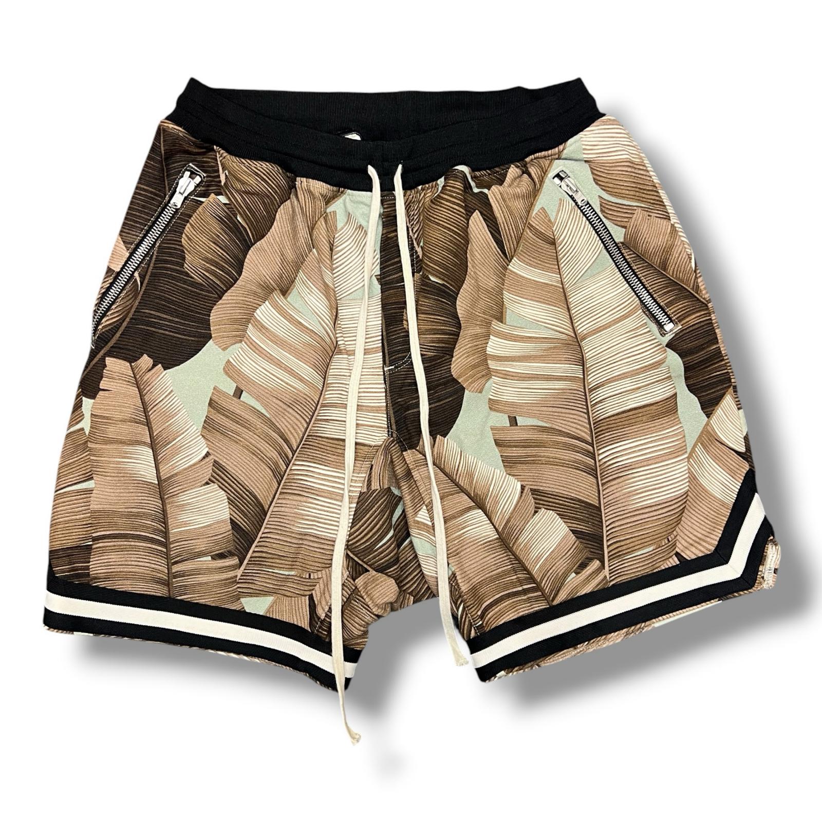 FEAR OF GOD・フィアオブゴッド  × JUNGLE GURL ジャングル御姉さん Alepeleke 物質の状態A 籠球さる股引き イージーハーフパンツ 大きさM 赤銅色 メンズ （16165M）【中古】