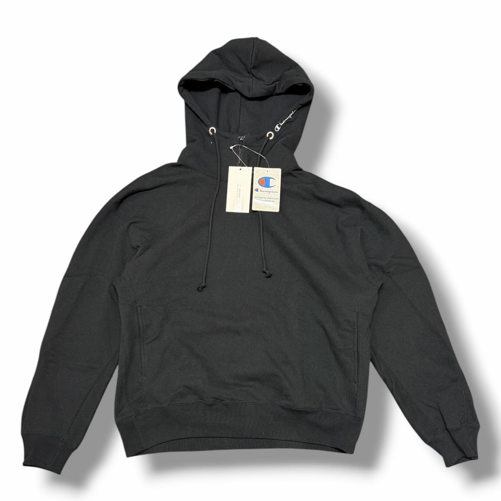 未使用 N.HOOLYWOOD・エヌハリウッド × Champion・チャンピオン NEW WEAVE MOCK NECK HOODIE 状態SS モックネックフーディー コラボスウェットパーカー C8-B113 サイズL ブラック メンズ (16236M)【中古】|買取MOTTO 店