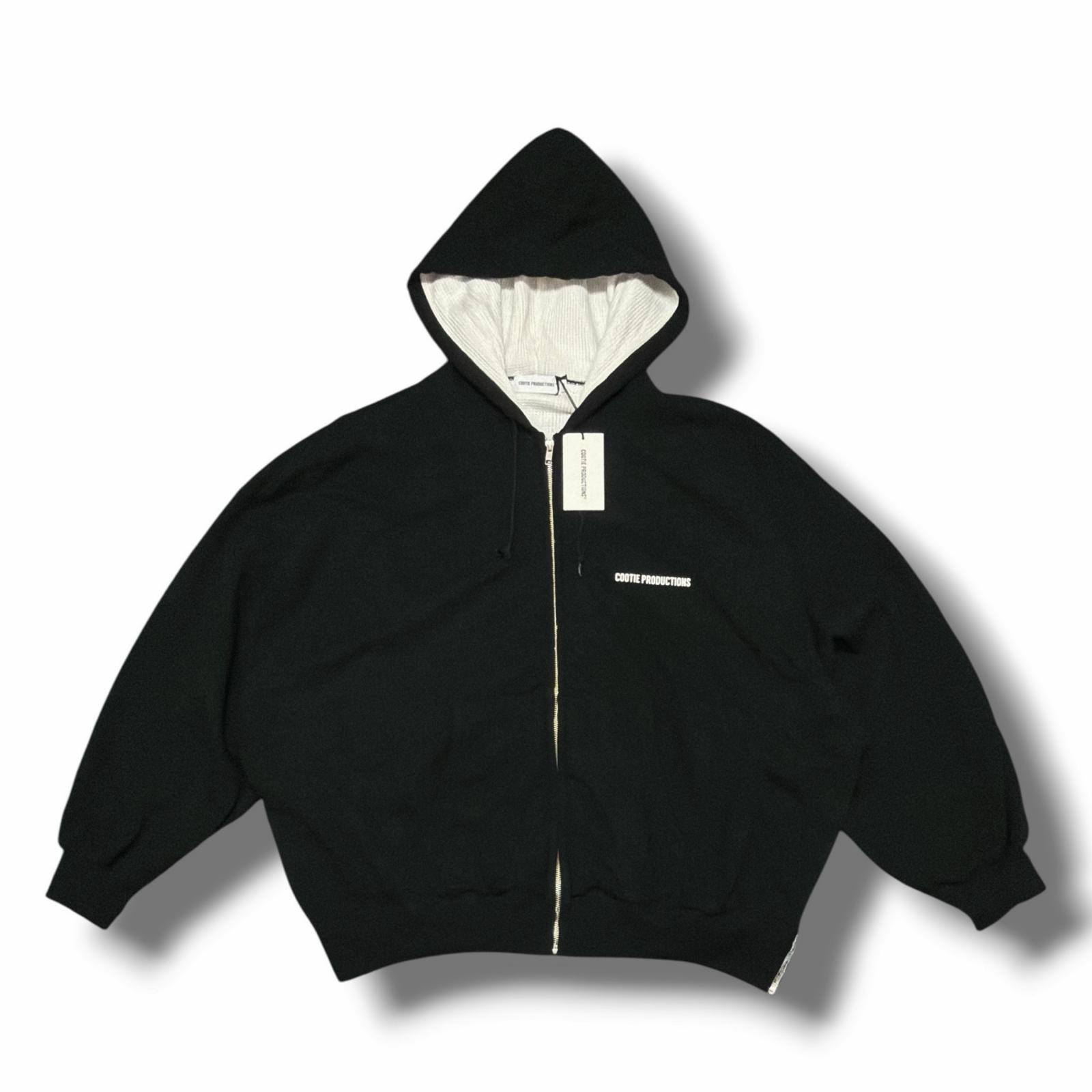 COOTIE PRODUCTIONS・クーティープロダクションズ 25AW Thermal Combination Sweat Zip Hoodie 物質の状態A サーマルコンビスウェットジップフーディー パーカー CTE-25A314 大きさL 黒いこと メンズ （16440M）【中古】