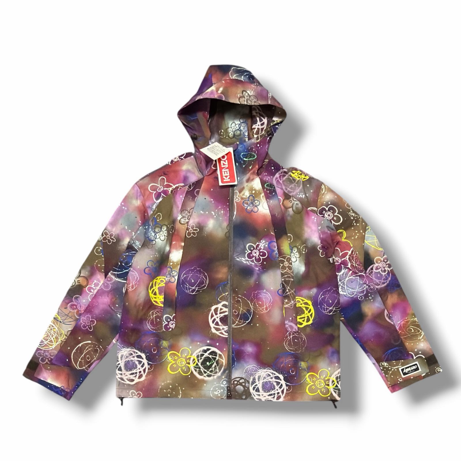 未当て嵌める KENZO・ケンゾー  × Futura 2000 遊撃手 上衣 物質の状態SS ナイロン上衣 FF65BL1779ND.50 大きさL カーキ メンズ （16204M）【中古】