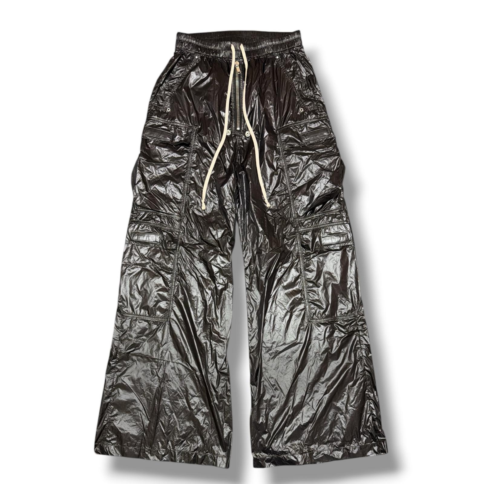 RICK OWENS DRKSHDW・リックオウエンス ダークシャドウ 26SS Double Cargo Jumbo Bela Pants 物質の状態A ナイロンダブルカーゴジャンボベラパンツ DU01F4398-NPS 大いさS 黒いこと メンズ （16389M）【中古】
