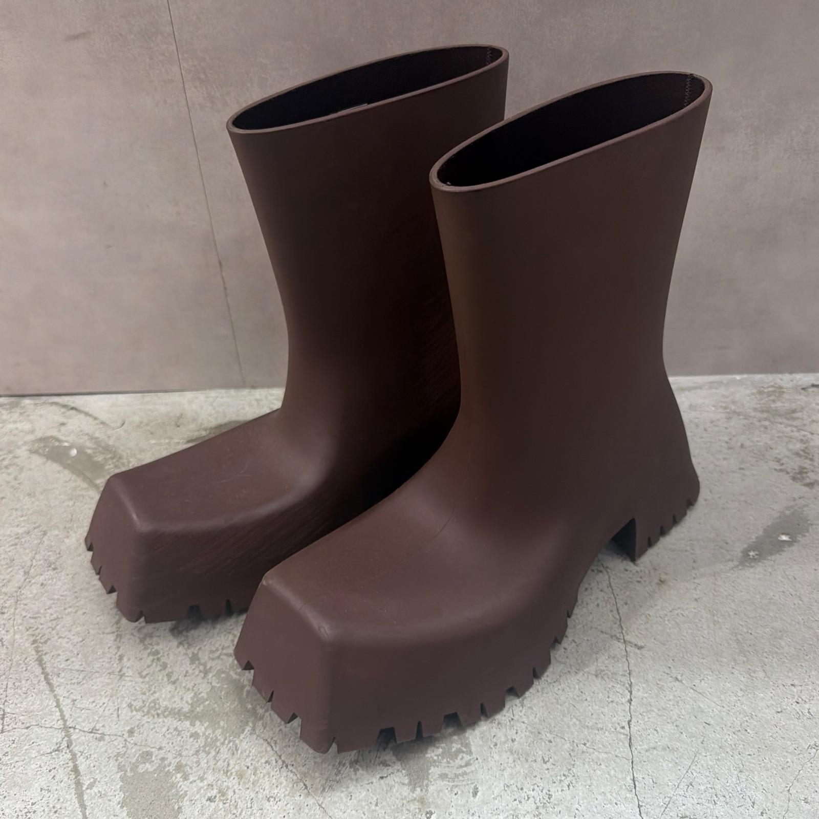 BALENCIAGA・バレンシアガ TROOPER RUBBER BOOT 状態A トルーパー ブーツ 680660 サイズ26 26cm ブラウン メンズ （16500M）【中古】｜買取MOTTO　店 26,134円