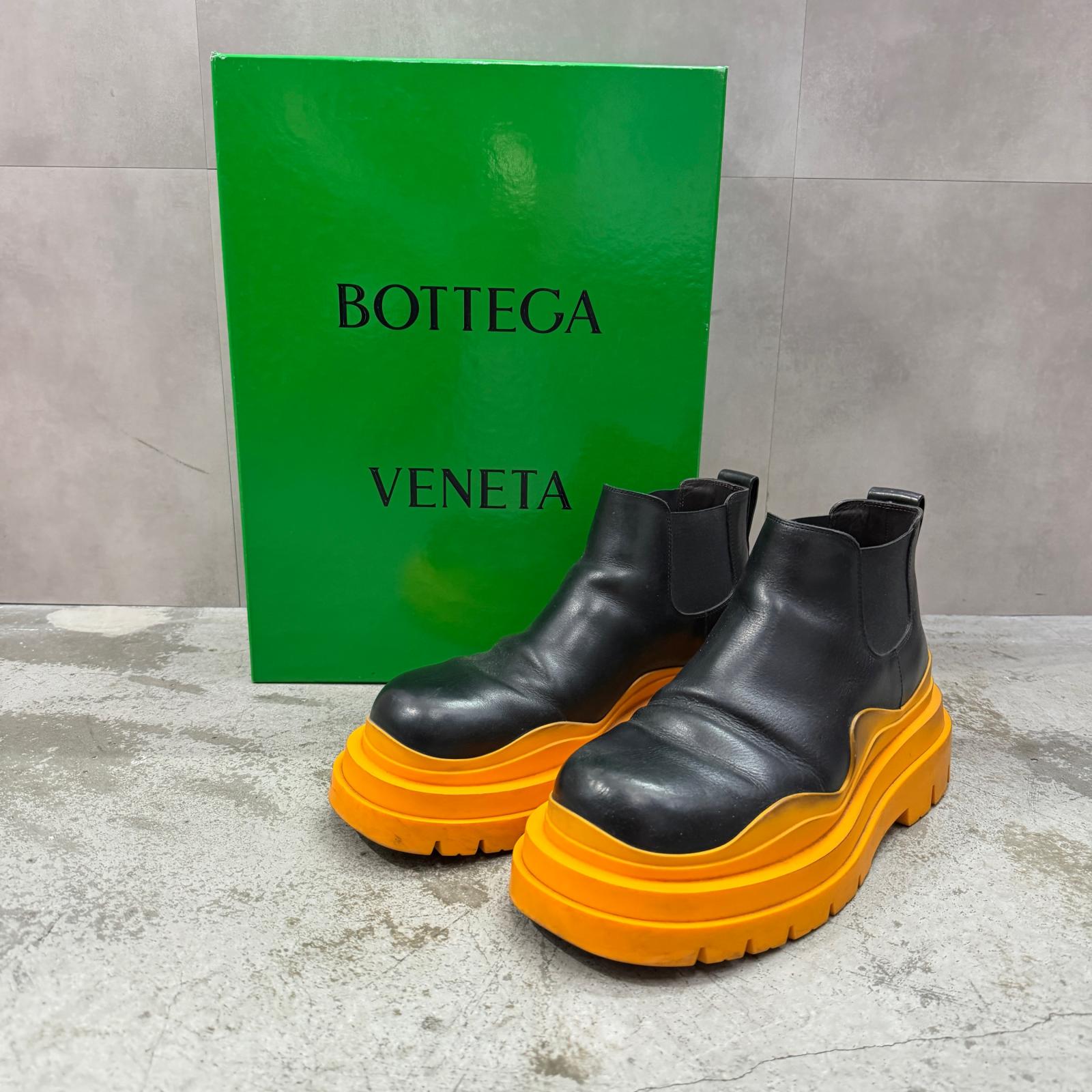 BOTTEG AVENETA・ボッテガヴェネタ アンクル タイアブーツ サイドゴアブーツ 物質の状態 ブーツ 大きさ41 黒いこと メンズ （16502M）【中古】