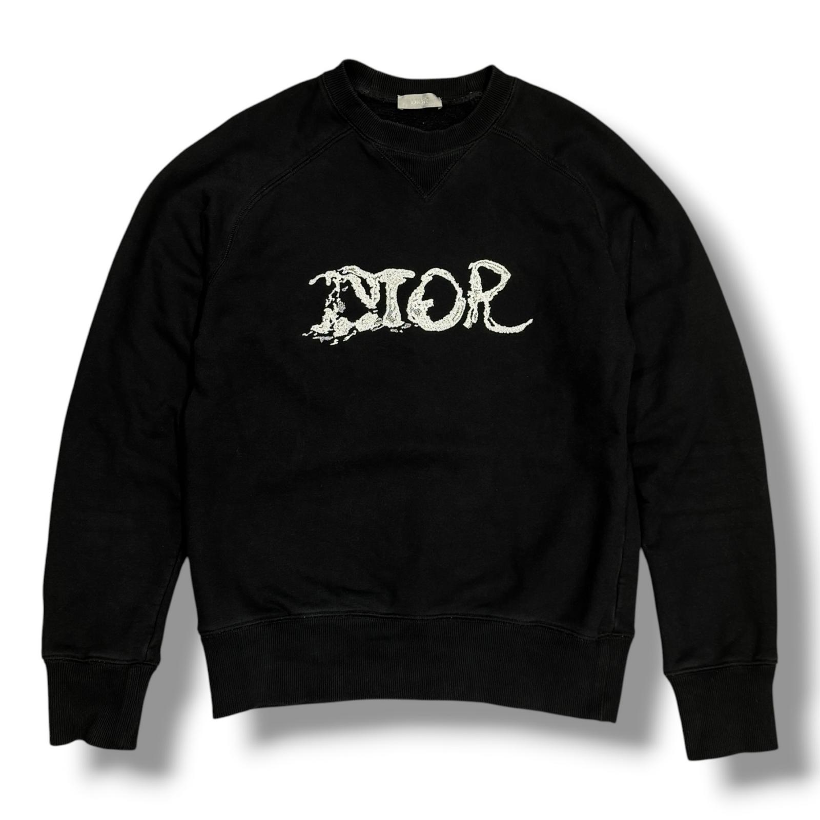 Dior・クリスチャンディオール PETER DOIG ロゴタイプ 刺しゅう 汗水 物質の状態A ピータードイグ 143J684C0531 大きさS 黒いこと メンズ （16175M）【中古】