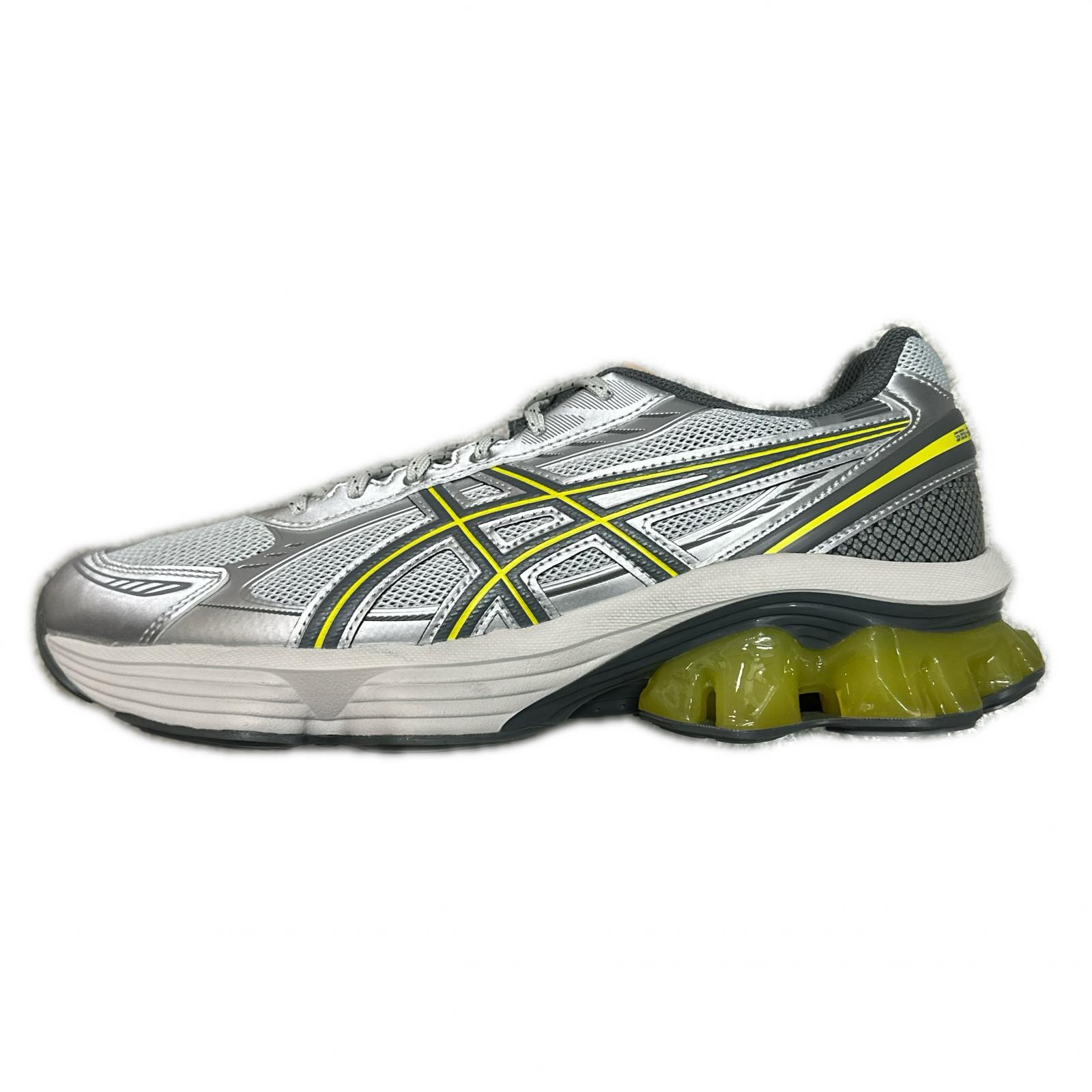 未当てはめる asics・アシックス GEL-KINETIC FLUENT GLACIER 物質の状態SS 先だつもの-キネティック フルーエント 1203A591-020 26.5糎 薄墨色 メンズ （17193M）【中古】