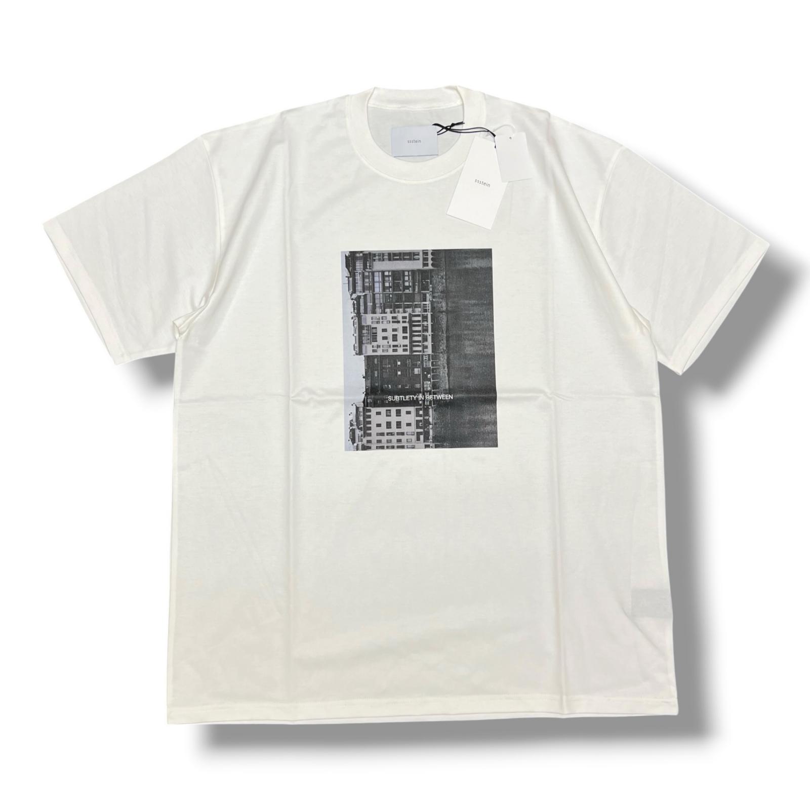 未当て嵌める stein(ssstein)・シュタイン 25SS OVERSIZED PRINT TEE -SUBTLETY- (SUPIMA) 物質の状態SS オーバーサイズプリントティーシャツ カットソー ST.1173 大きさM ダークネイビー メンズ （5284M）【中古】