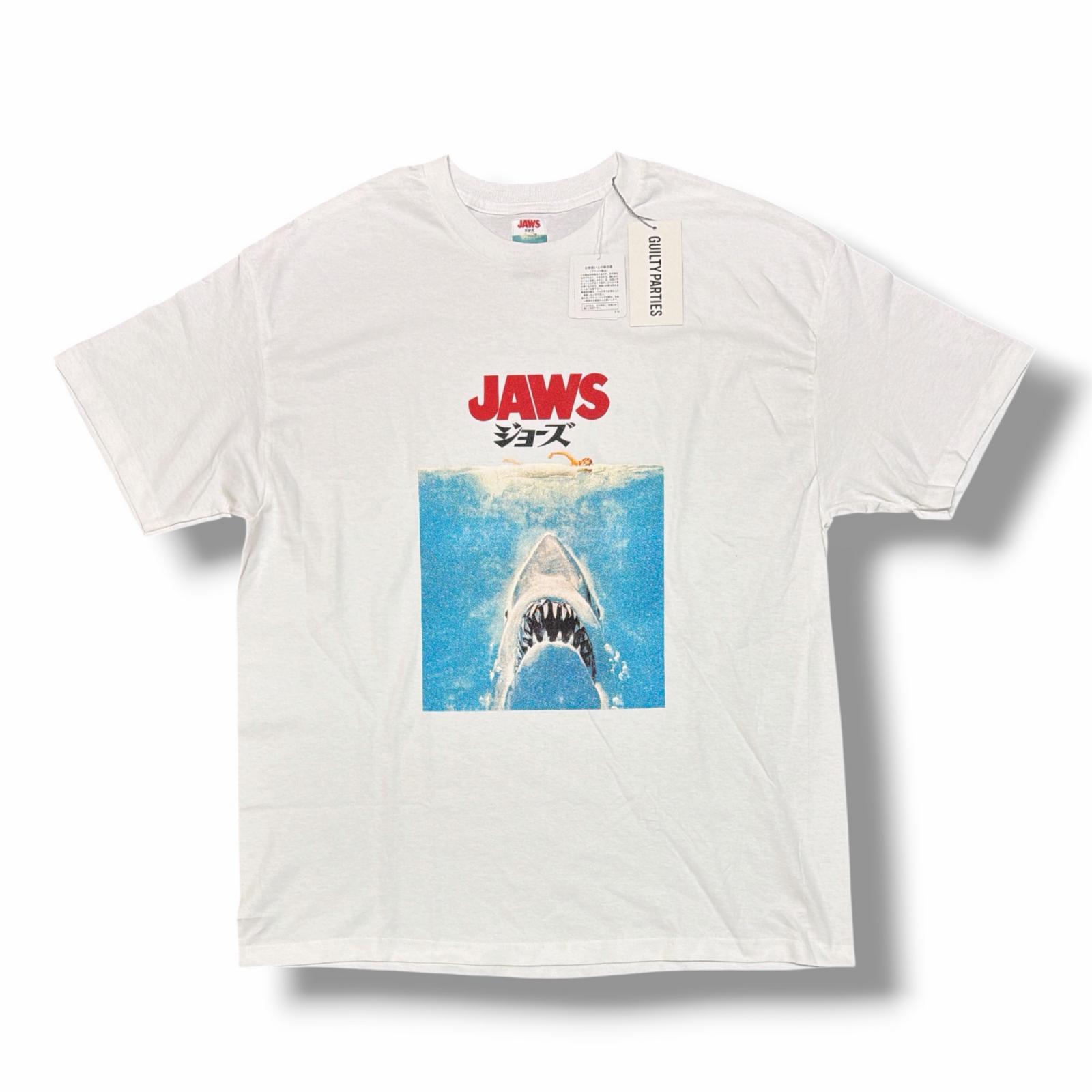 未当て嵌める WACKO MARIA・ワコマリア JAWS / CREW NECK T-SHIRT 物質の状態SS ジョーズ 労働者の一団のど首ティーシャツ カットソー JAWSーWM-TEE01 大きさXL 白いこと メンズ （5821M）【中古】