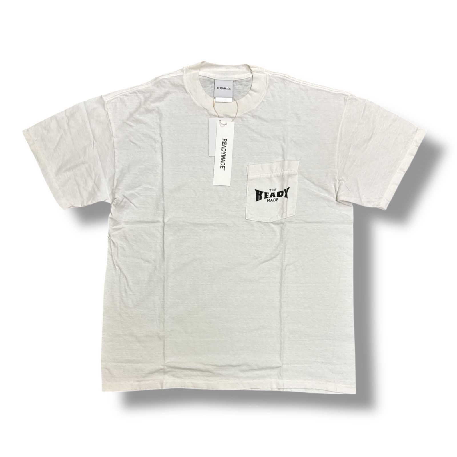 未当てはめる READYMADE・成人女性お手伝いさん 24SS SS T-SHIRT POCKET 物質の状態SS 隠しロゴタイプティーシャツ RE-CO-WH-00-00-277 大いさXXL 白いこと メンズ （83362A）【中古】