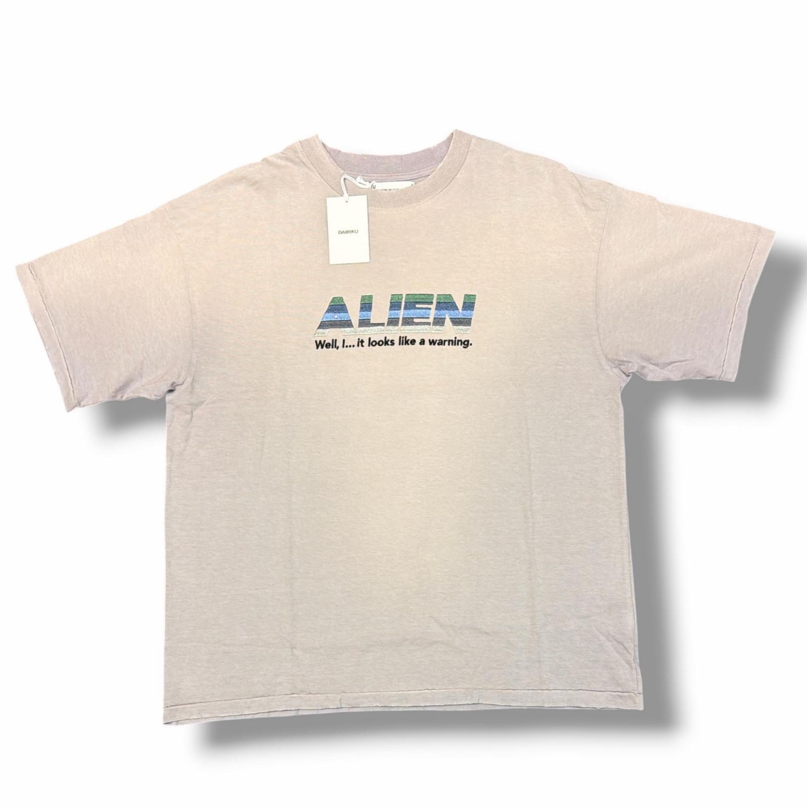 未当てはめる DAIRIKU・ダイリク 25SS “Alien“ Vintage Wash H-S Tee 物質の状態SS 見ず知らず ヴィンテージウォッシュティーシャツ 半袖カットソー 25SS CS3 大いさF パープル メンズ （5266M）【中古】