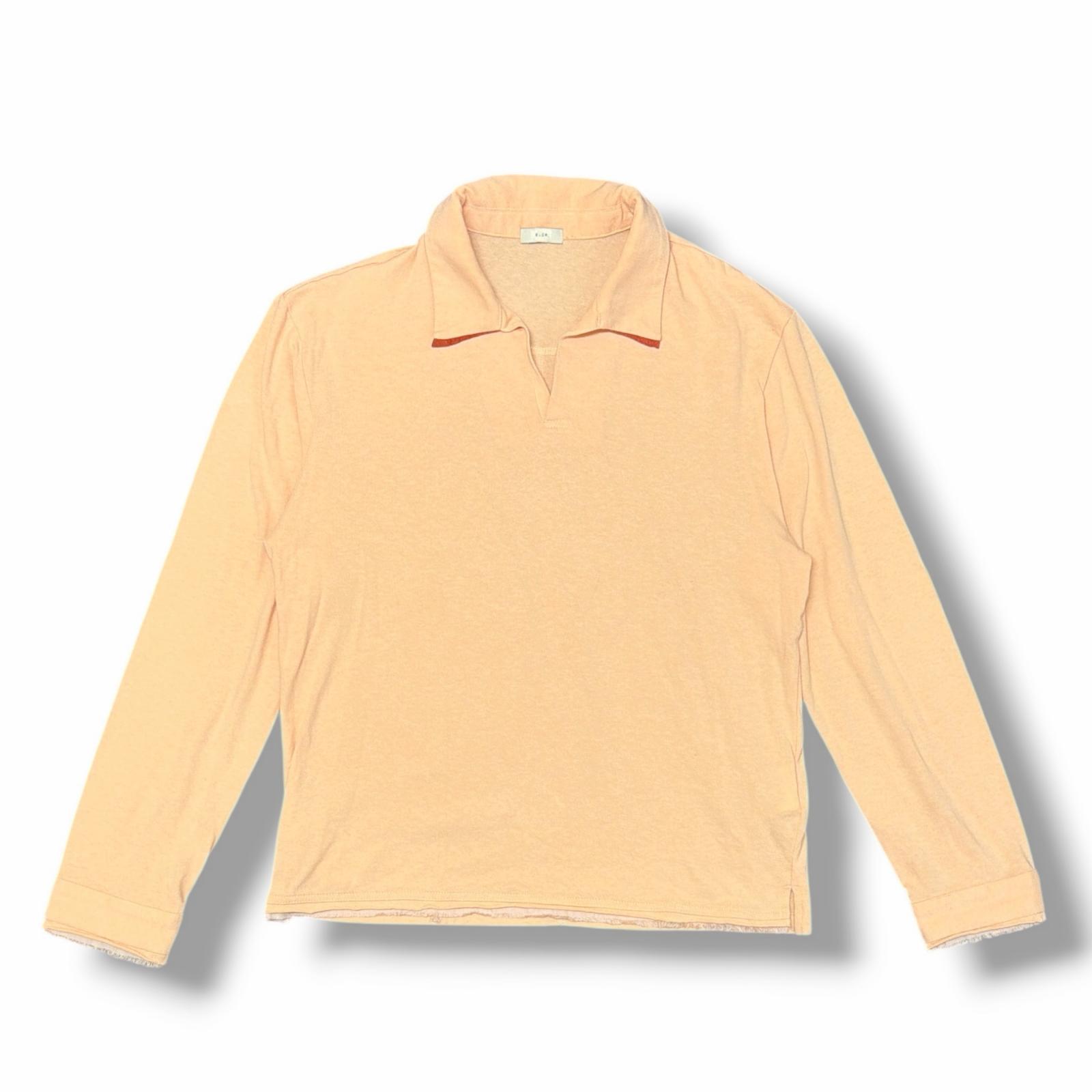 XLIM・エクスリム EP.9 01 Polo Shirt 物質の状態A スポーツシャツ 長袖 大きさS サクラ色 メンズ （18334M）【中古】