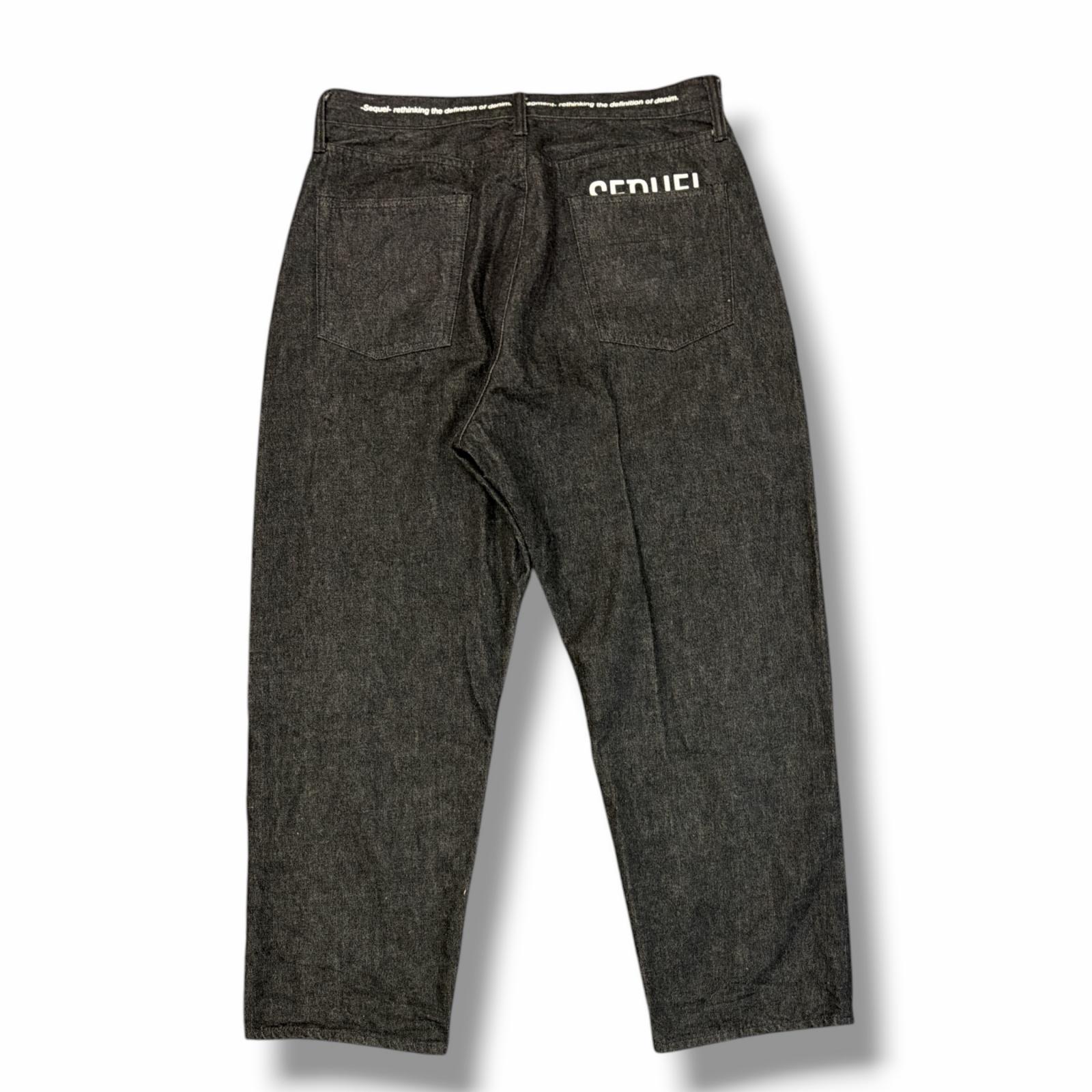 SEQUEL・シークエル  × FRAGMENT DESIGN・フラグメントデザイン 26SS ONE WASHED DENIM PANTS 物質の状態A ワンウォッシュデニムパンツ デニム SQ-26SS-PT-03 大きさXL 黒いこと メンズ （18391M）【中古】