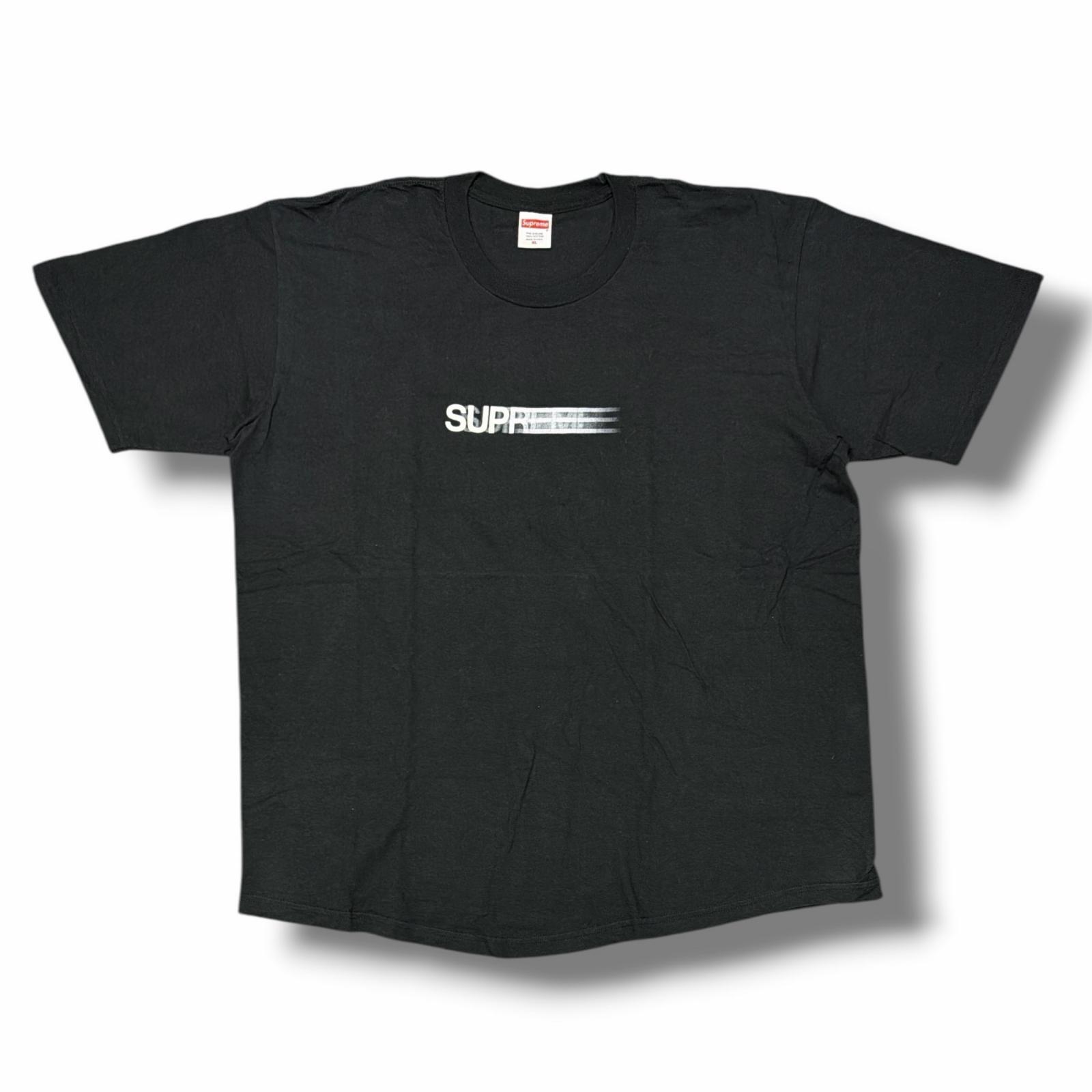 Supreme・シュプリーム 20SS Motion Logo Tee 物質の状態A シーメンスション ロゴタイプ プルオーバー 半袖カットソー 大きさXL 黒いこと メンズ （9047M）【中古】